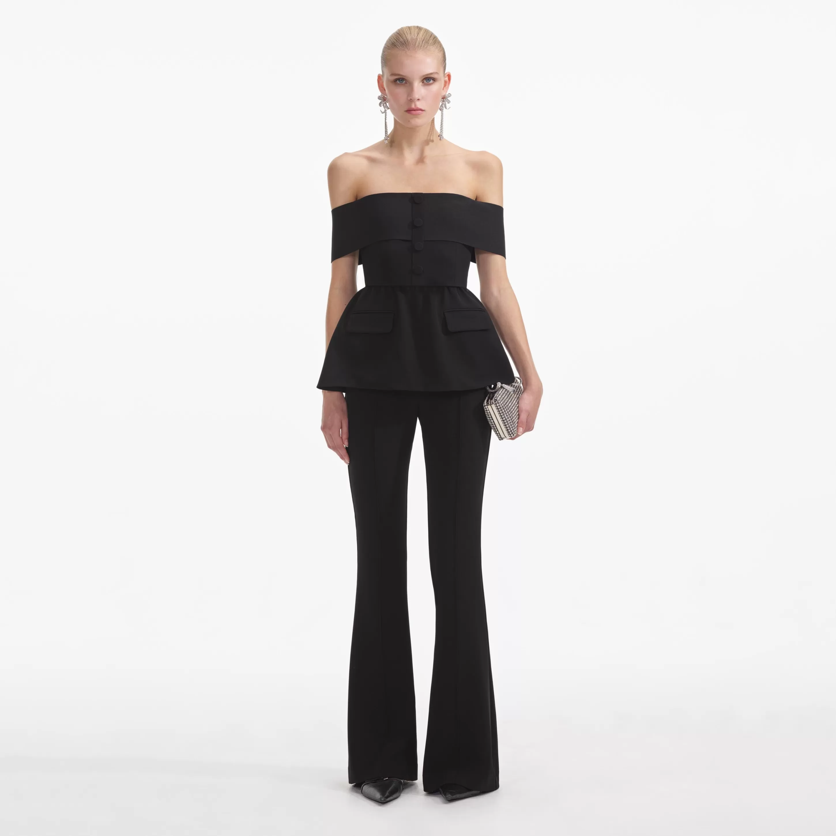 Best Sale Crepe Off Shoulder Jumpsuit Dresses | Jumpsuits