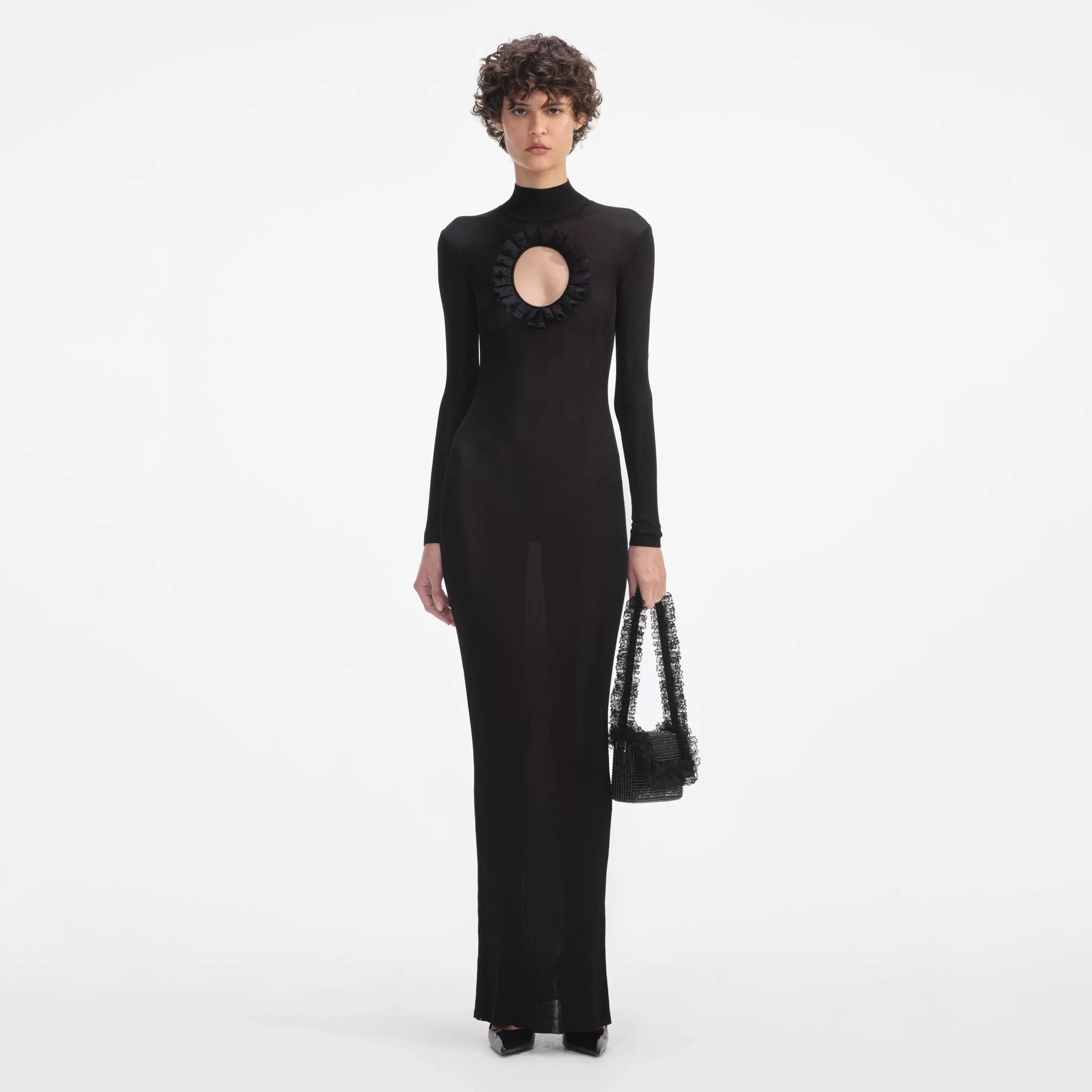 Shop Knit Cut Out Maxi Dress Dresses | Knitwear