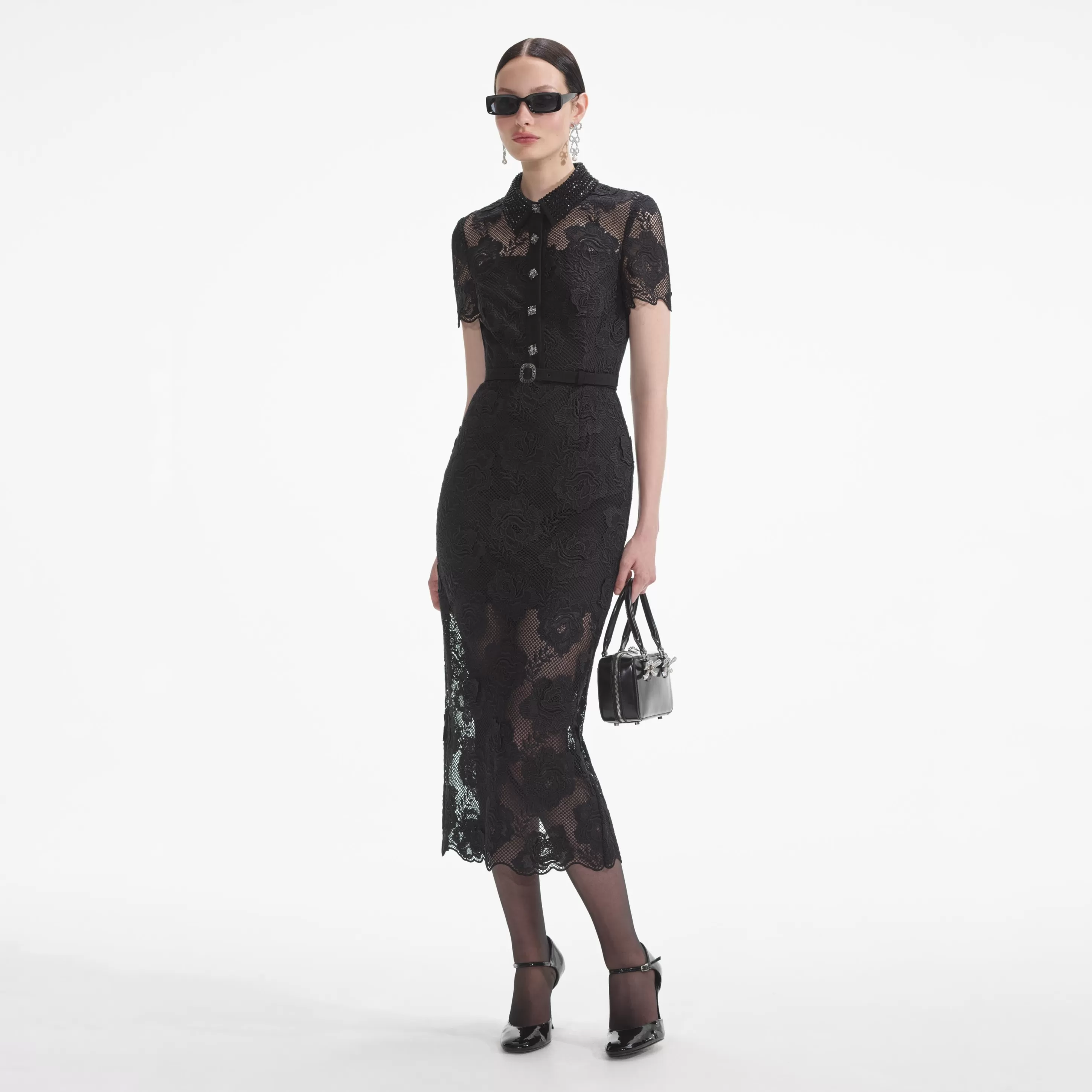 Online Lace Diamante Midi Dress Dresses | Exclusives