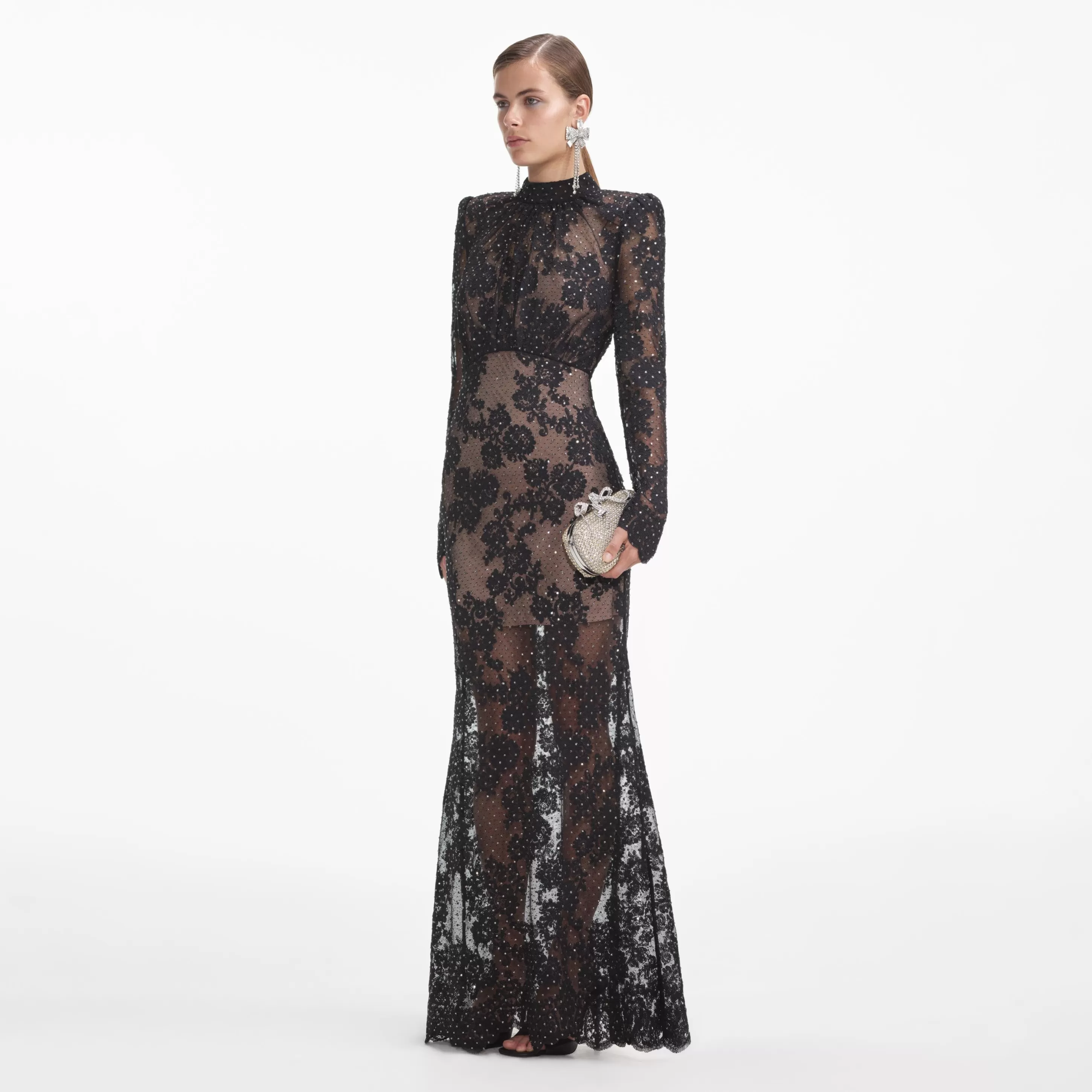 Clearance Rhinestone Lace Maxi Dress Dresses | Wedding Guest