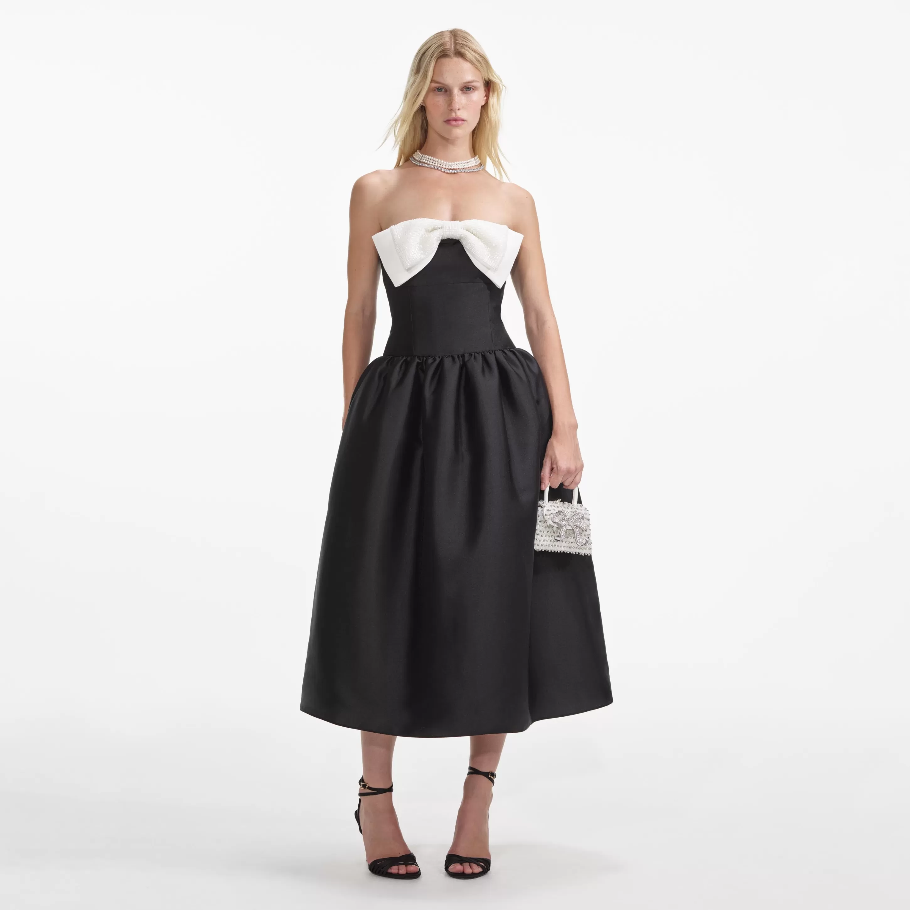 Best Sale Taffeta Contrast Bow Midi Dress Dresses | Wedding Guest