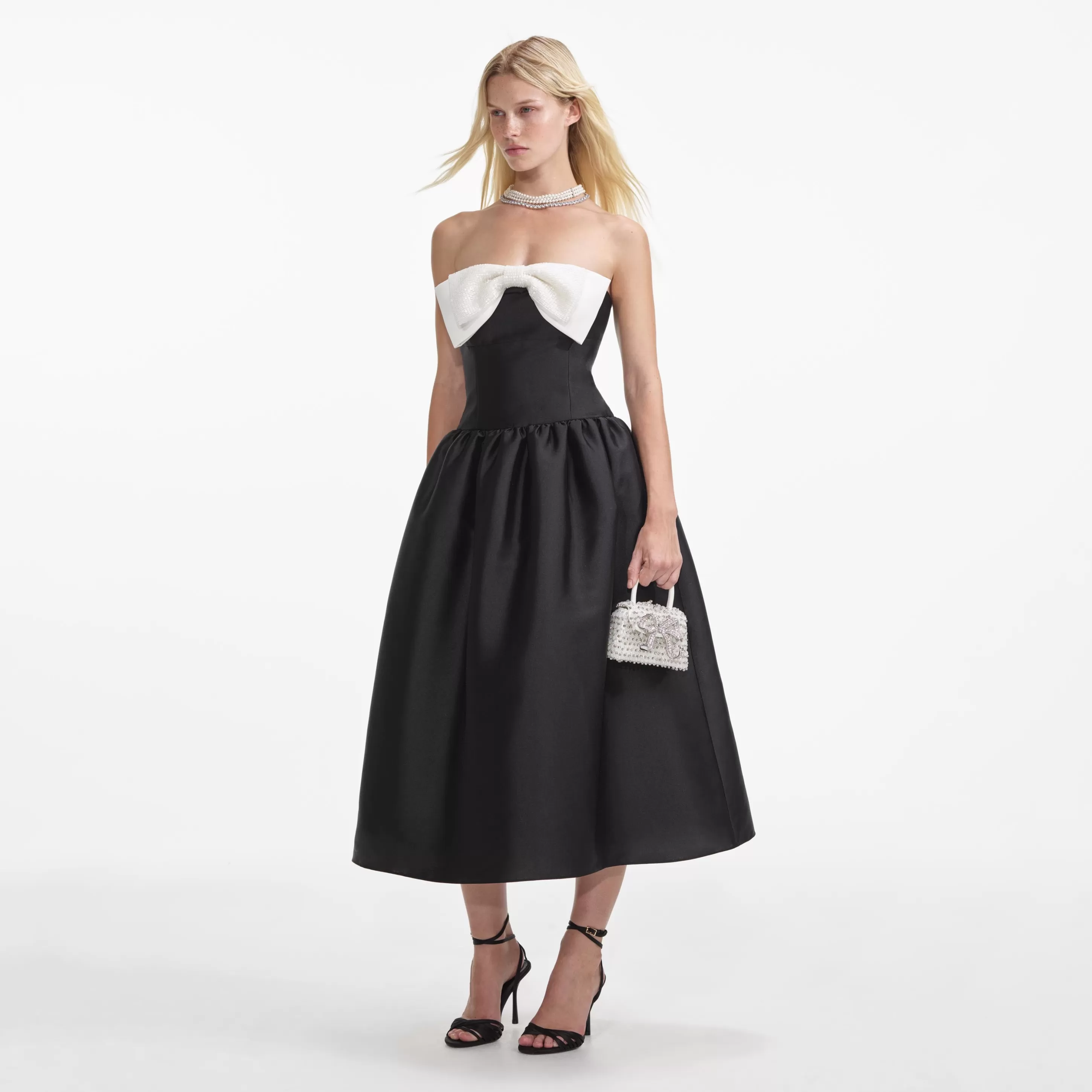 Best Sale Taffeta Contrast Bow Midi Dress Dresses | Wedding Guest