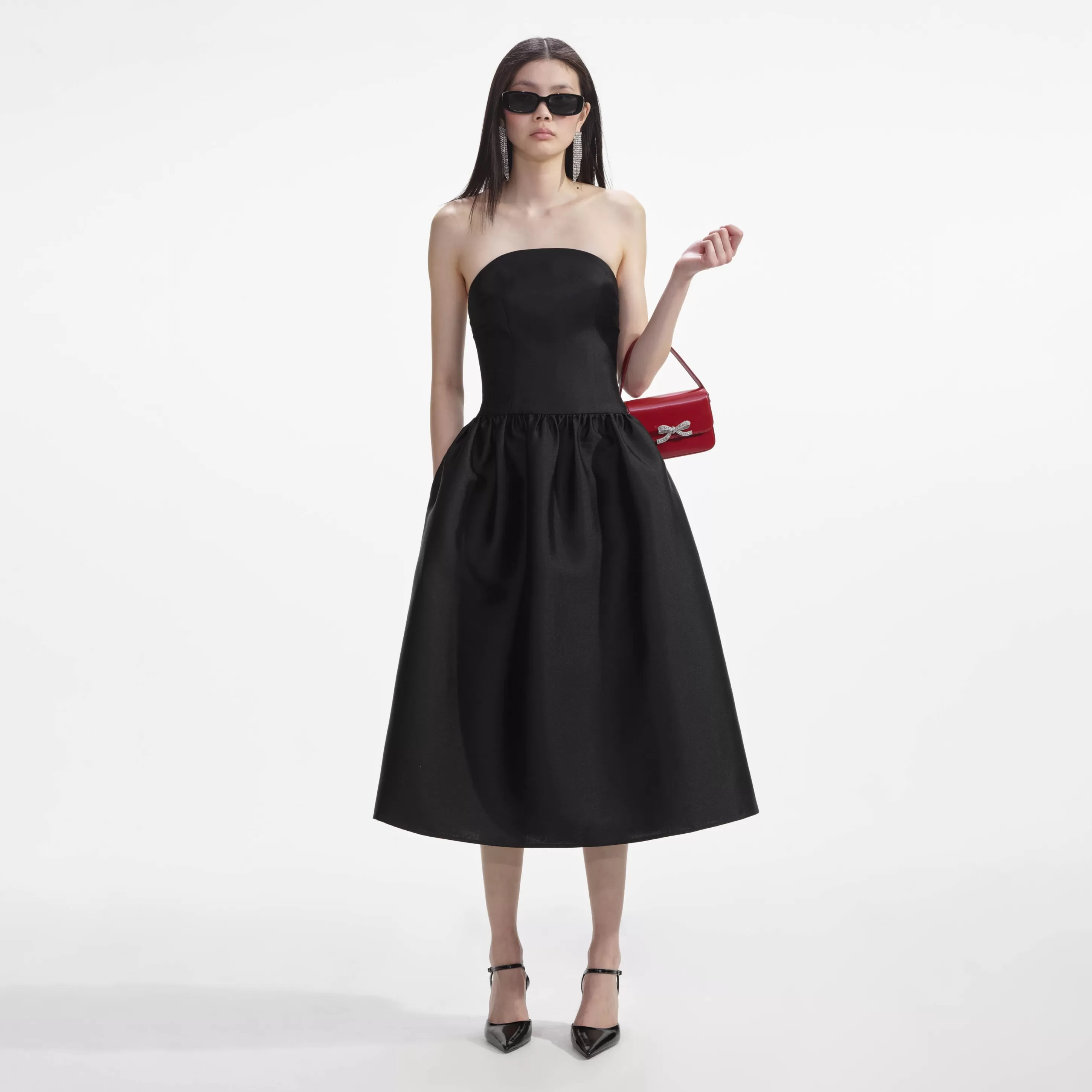 Outlet Taffeta Midi Dress Dresses | Icons