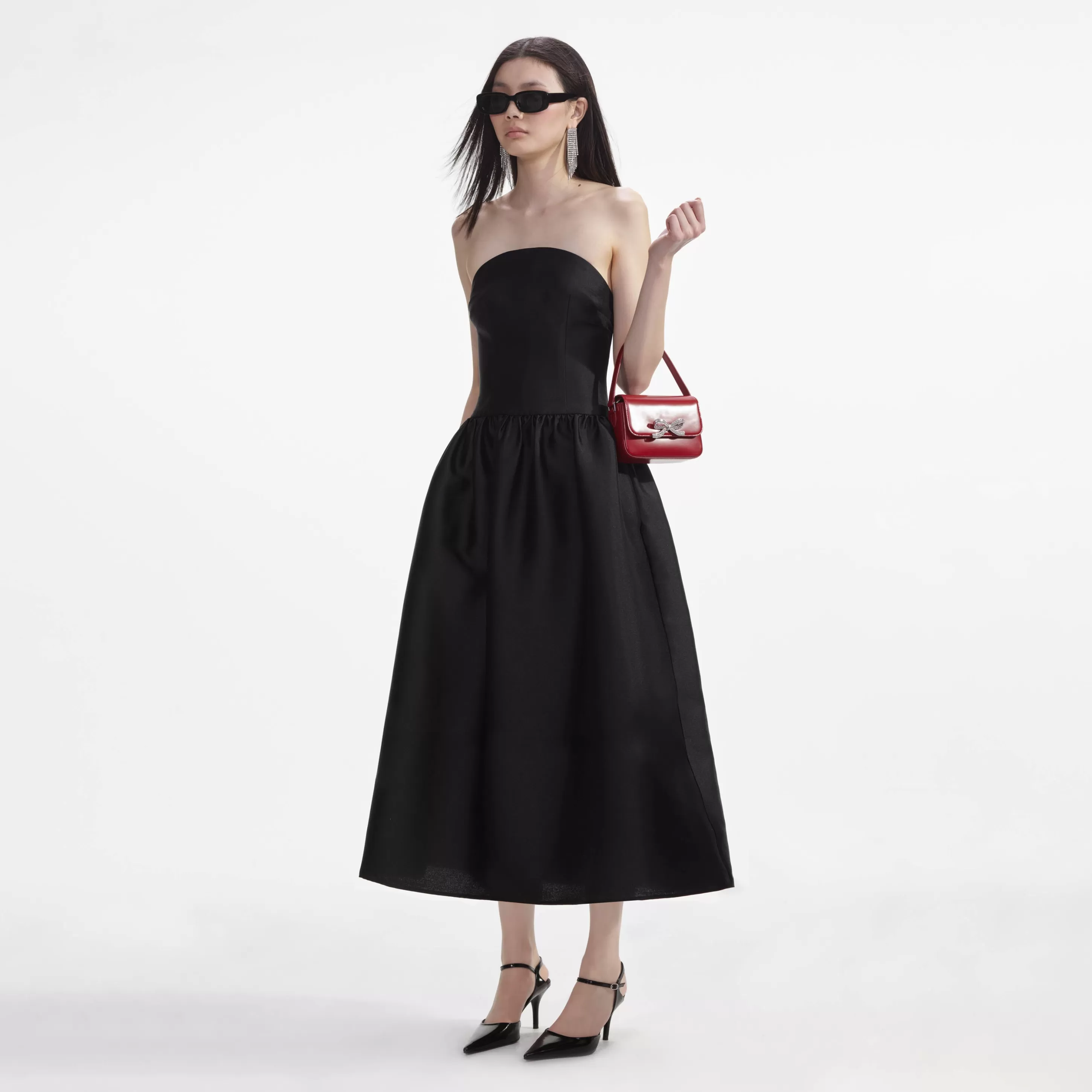 Outlet Taffeta Midi Dress Dresses | Icons