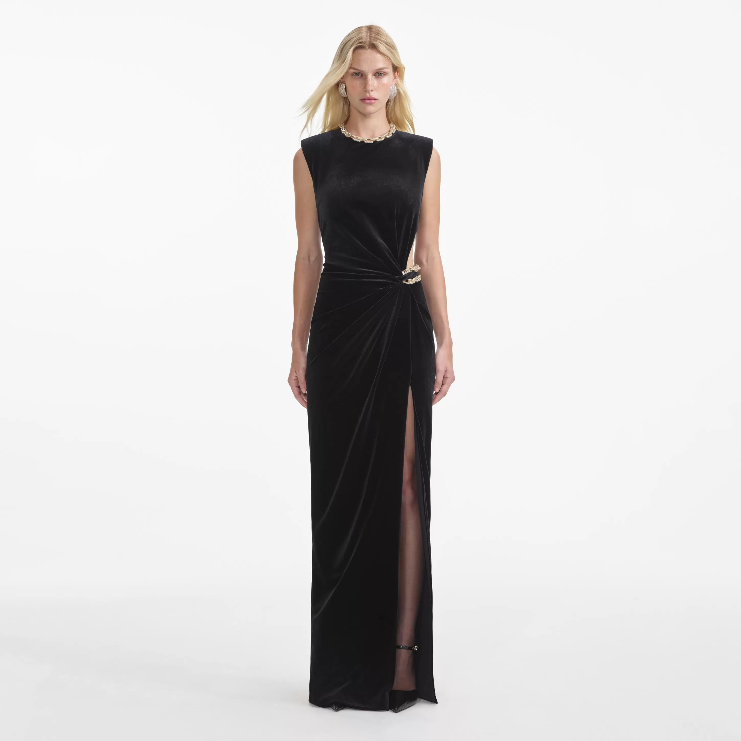 Fashion Velvet Embellished Maxi Dress Dresses | Wedding Guest