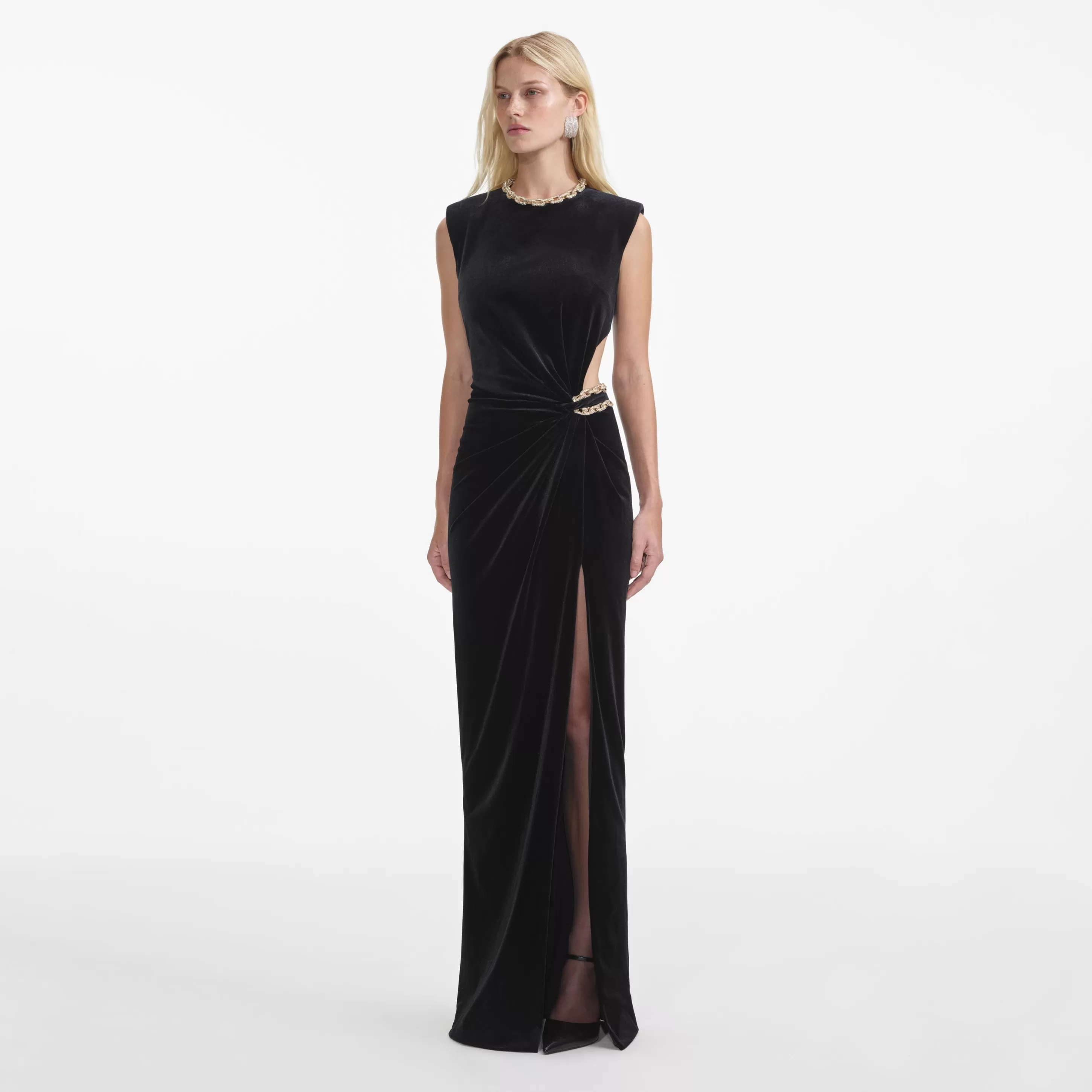 Fashion Velvet Embellished Maxi Dress Dresses | Wedding Guest