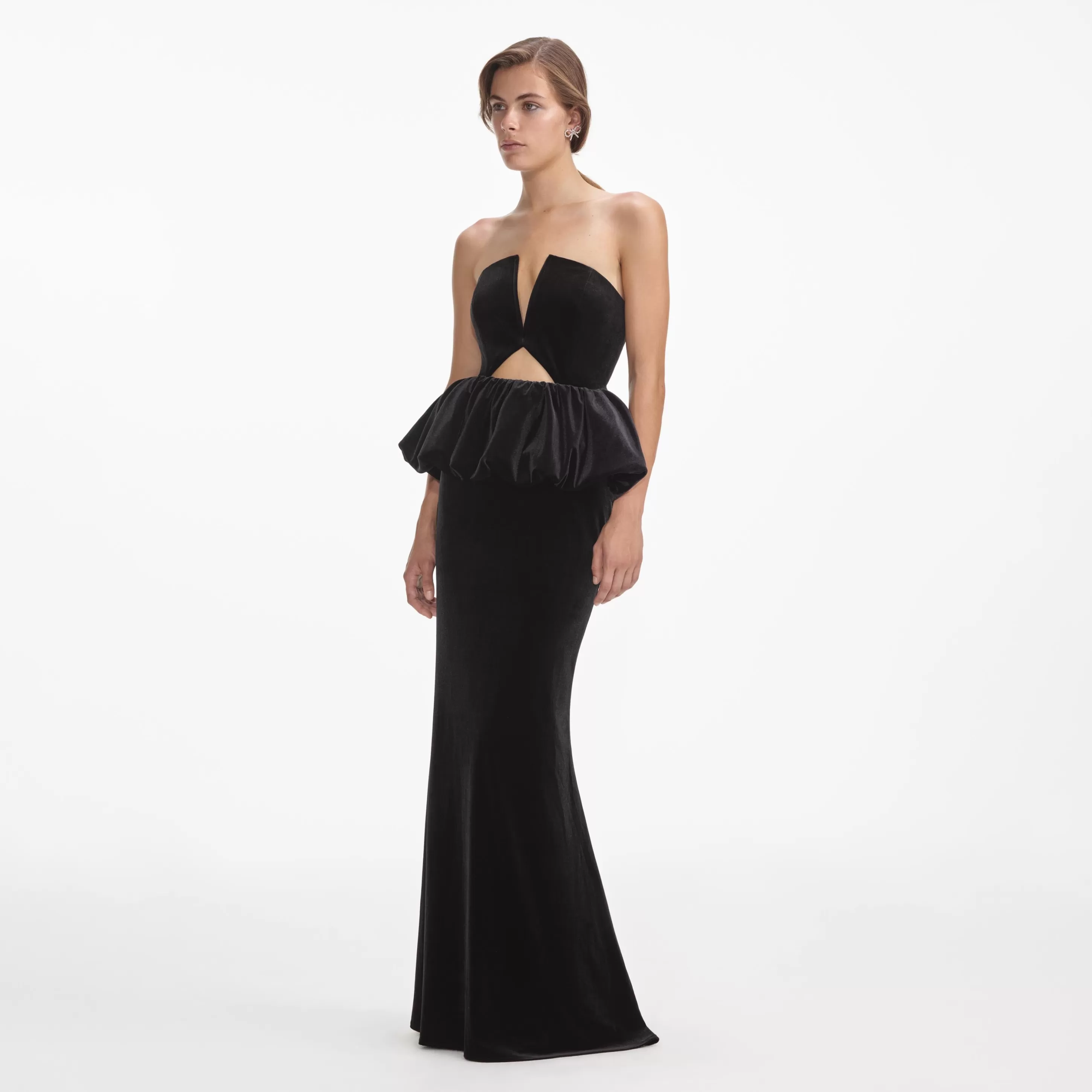 Sale Velvet Peplum Maxi Dress Dresses | Wedding Guest