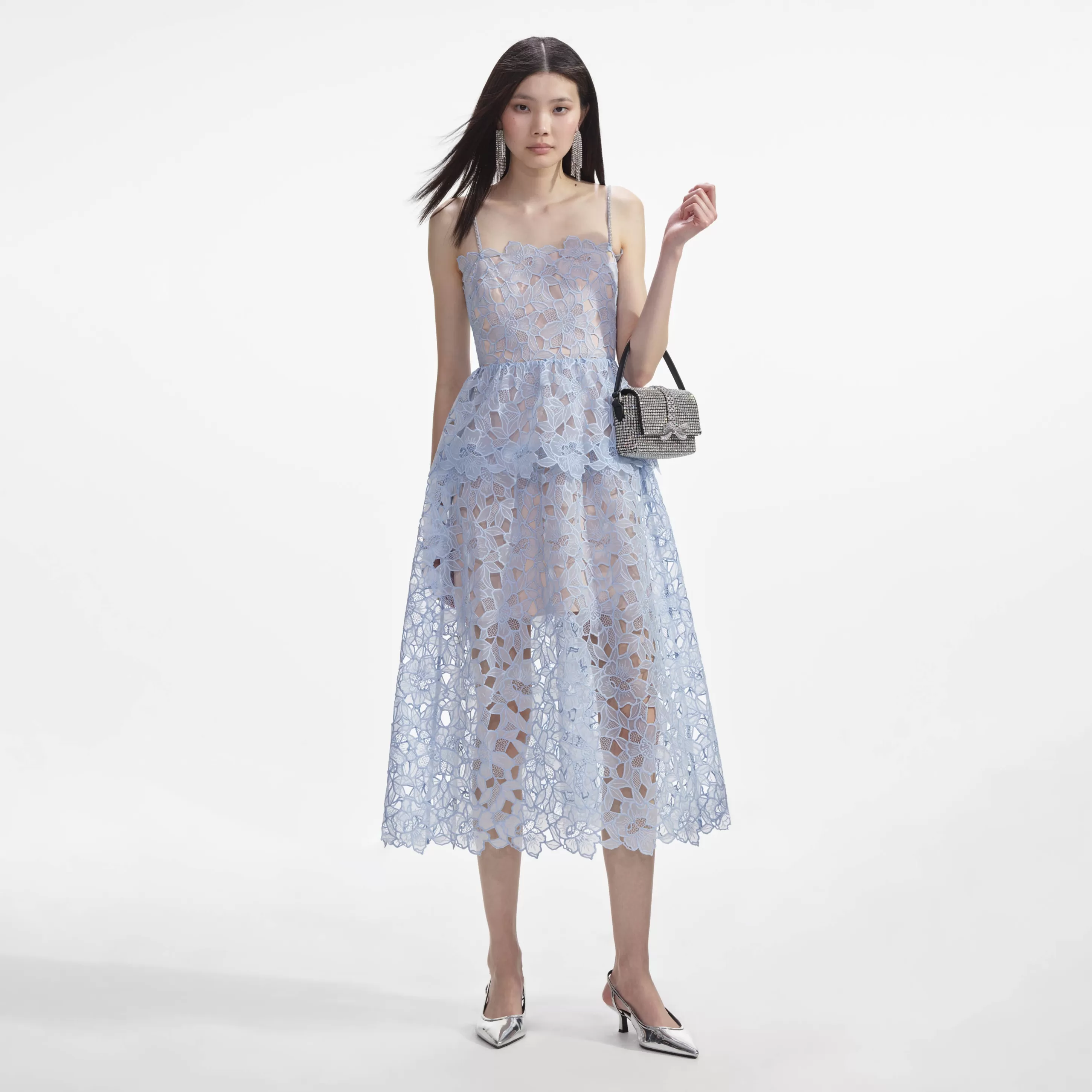 Cheap Organza Lace Midi Dress Dresses | Bridesmaid