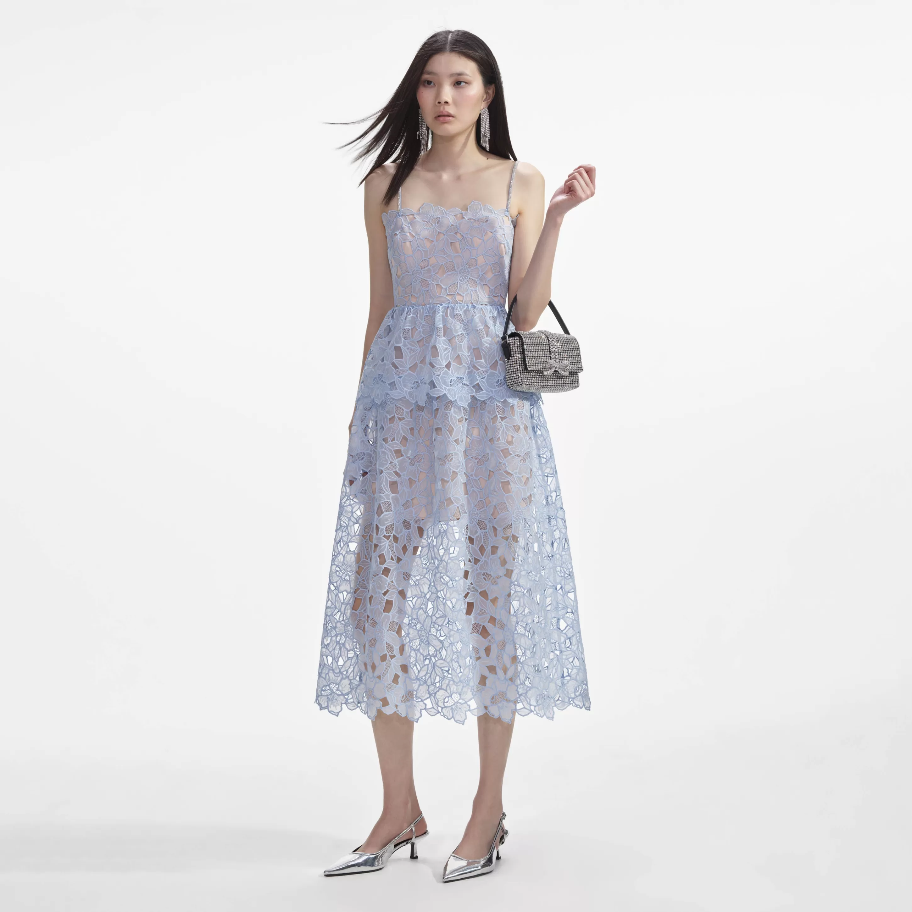 Cheap Organza Lace Midi Dress Dresses | Bridesmaid