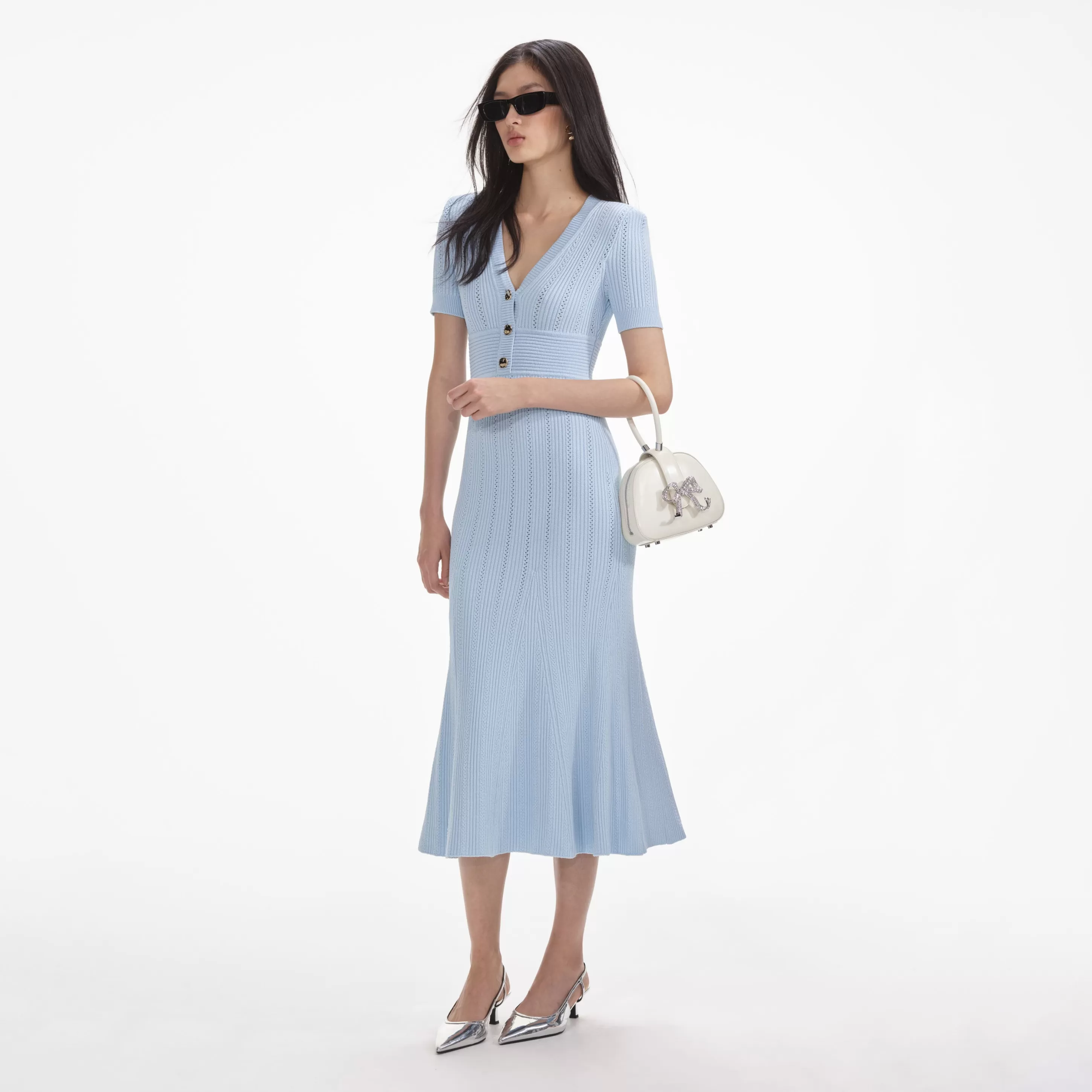 Best Pointelle Knit Midi Dress Dresses | Knitwear