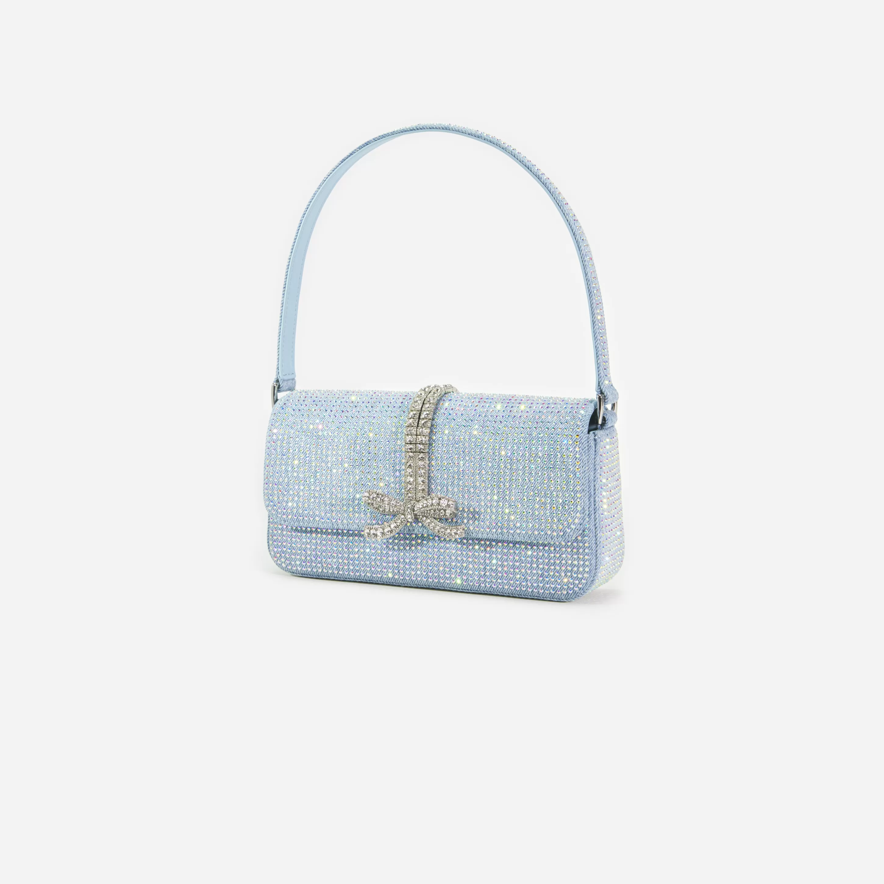 Cheap Rhinestone Denim Baguette Bag Denim | Handbags