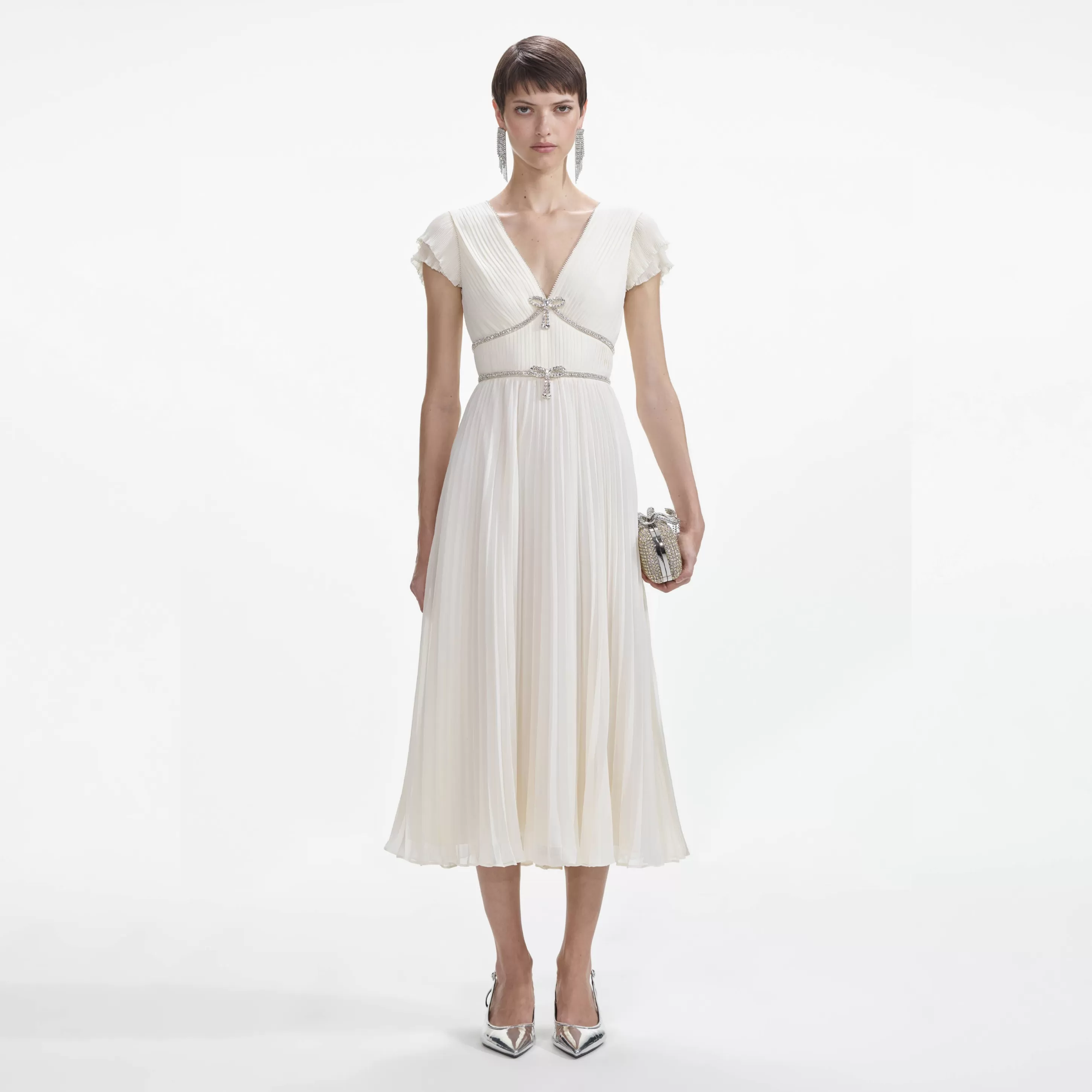 New Chiffon Pleated Midi Dress Dresses | Bridesmaid