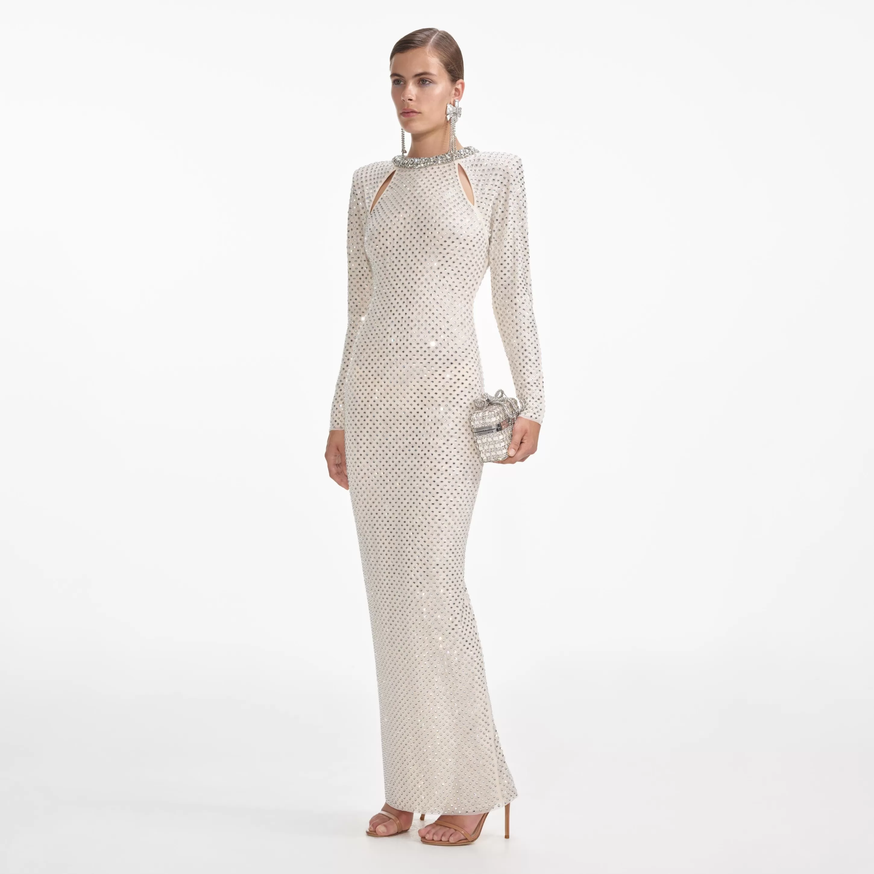 New Rhinestone Diamante Trim Maxi Dress Dresses | Exclusives