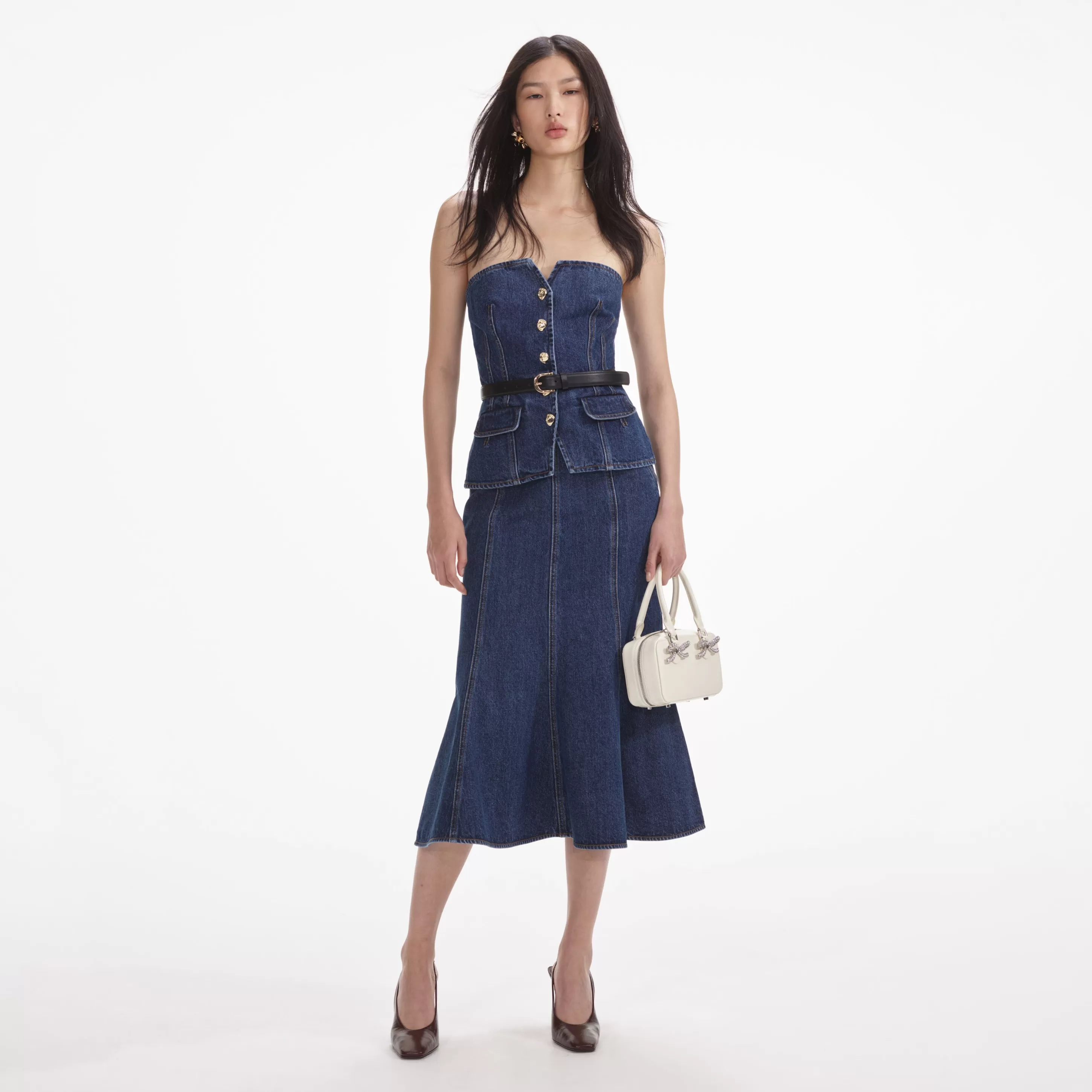 Fashion Bandeau Midi Dress Dresses | Denim