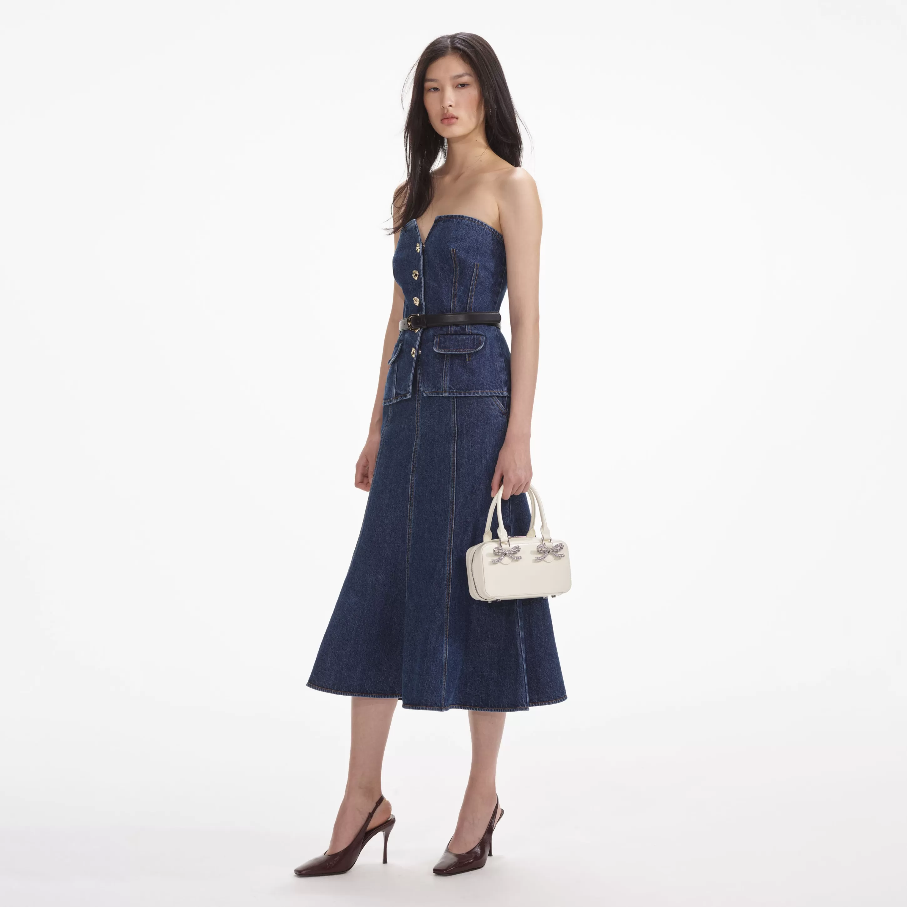 Fashion Bandeau Midi Dress Dresses | Denim