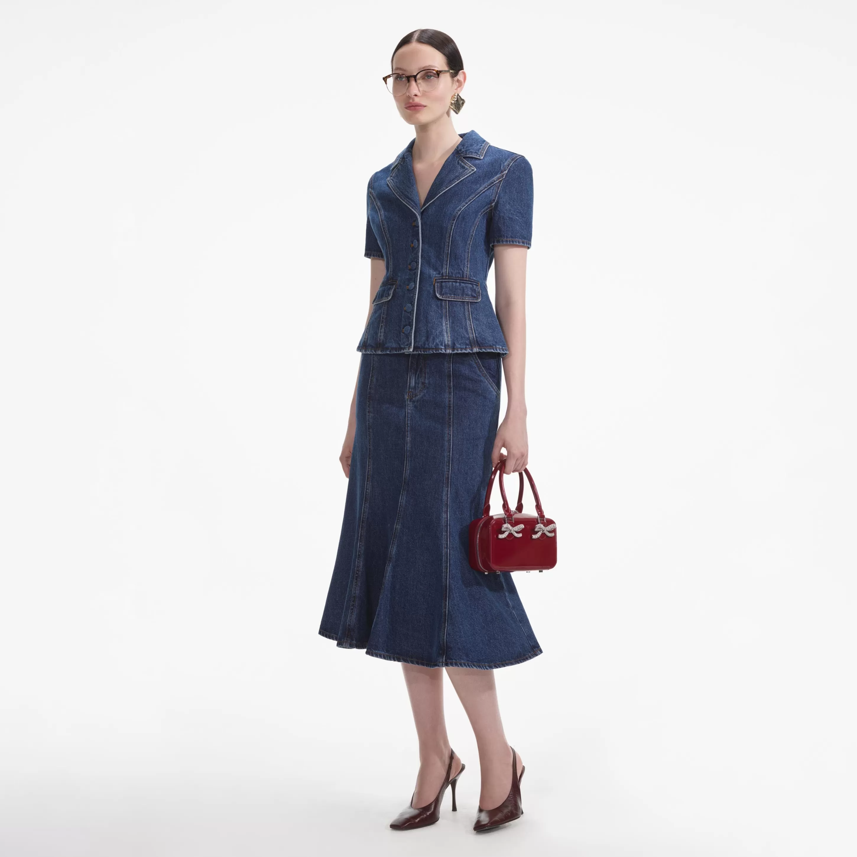 Online Denim Midi Dress Dresses | Denim