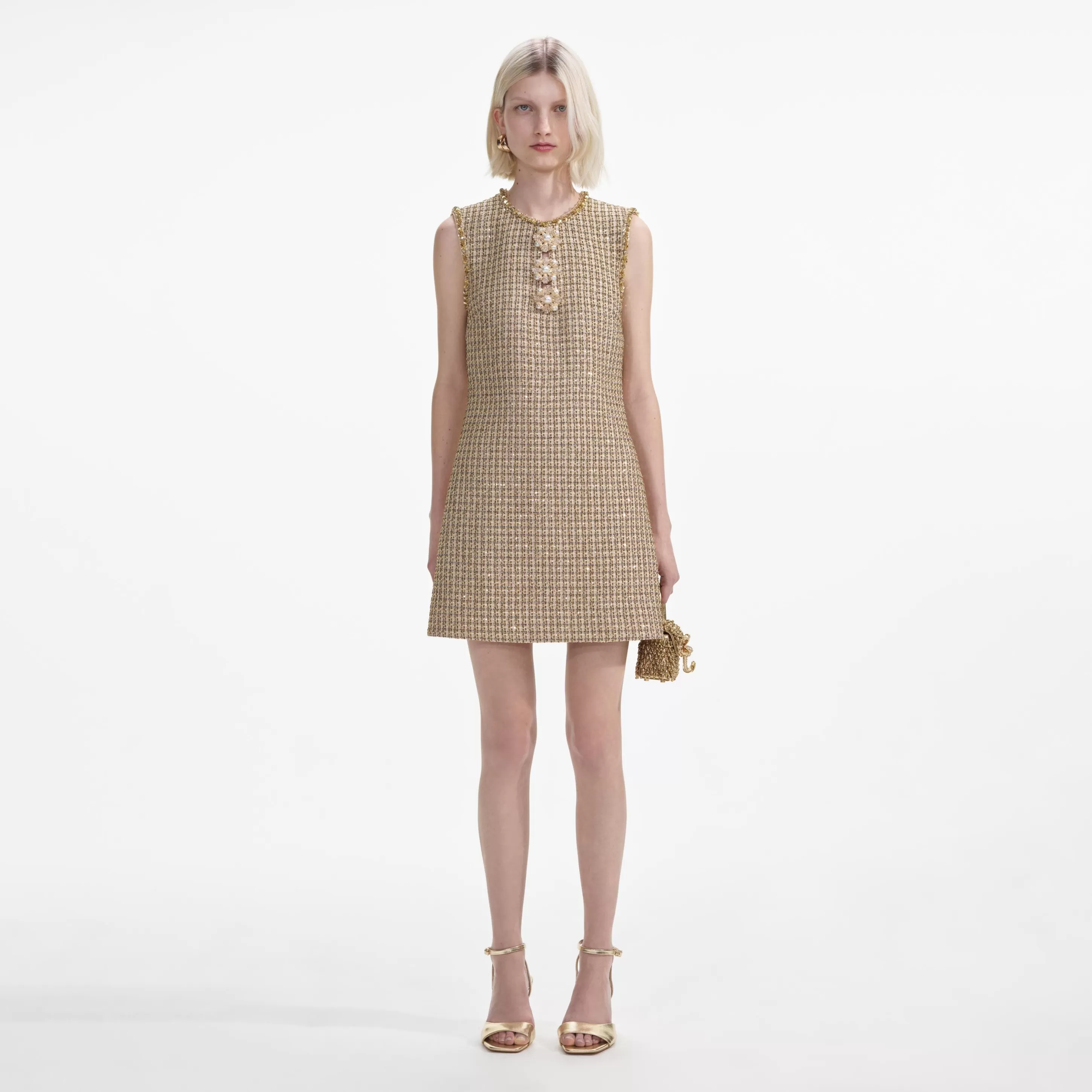 Best Boucle Embellished Mini Dress Dresses | Exclusives