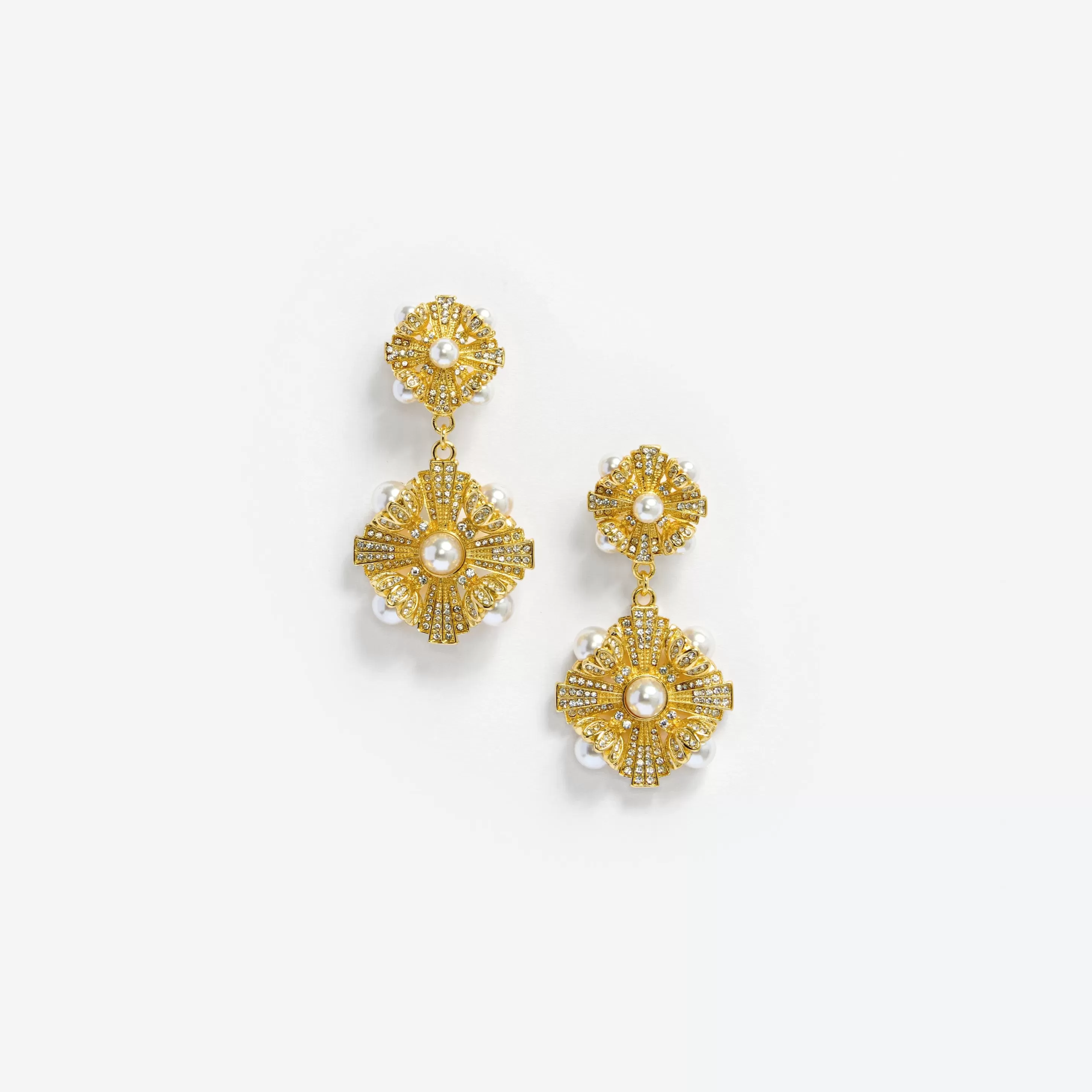 Clearance Encrusted Tiered Earrings Jewellery