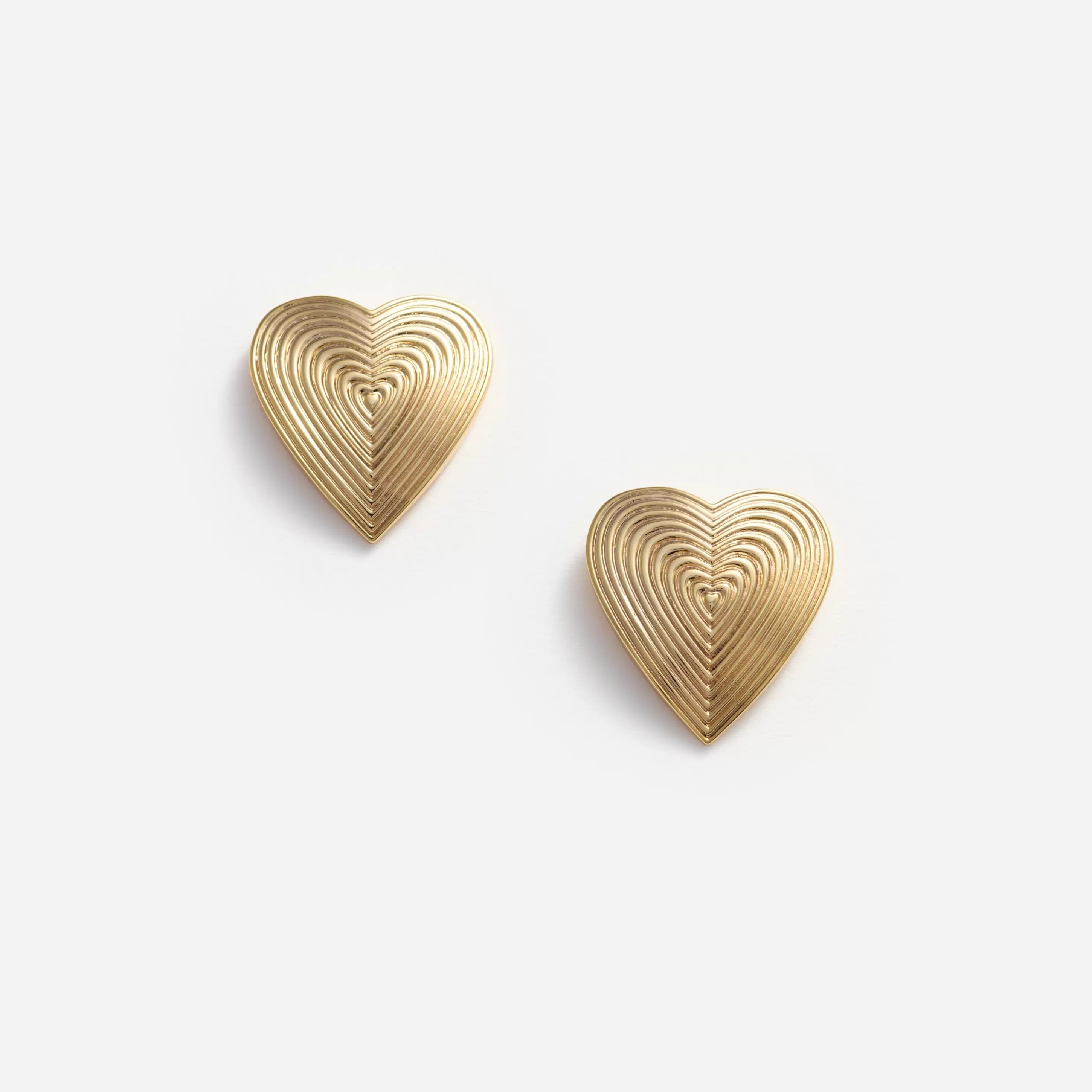 Store Heart Ridged Earrings Jewellery