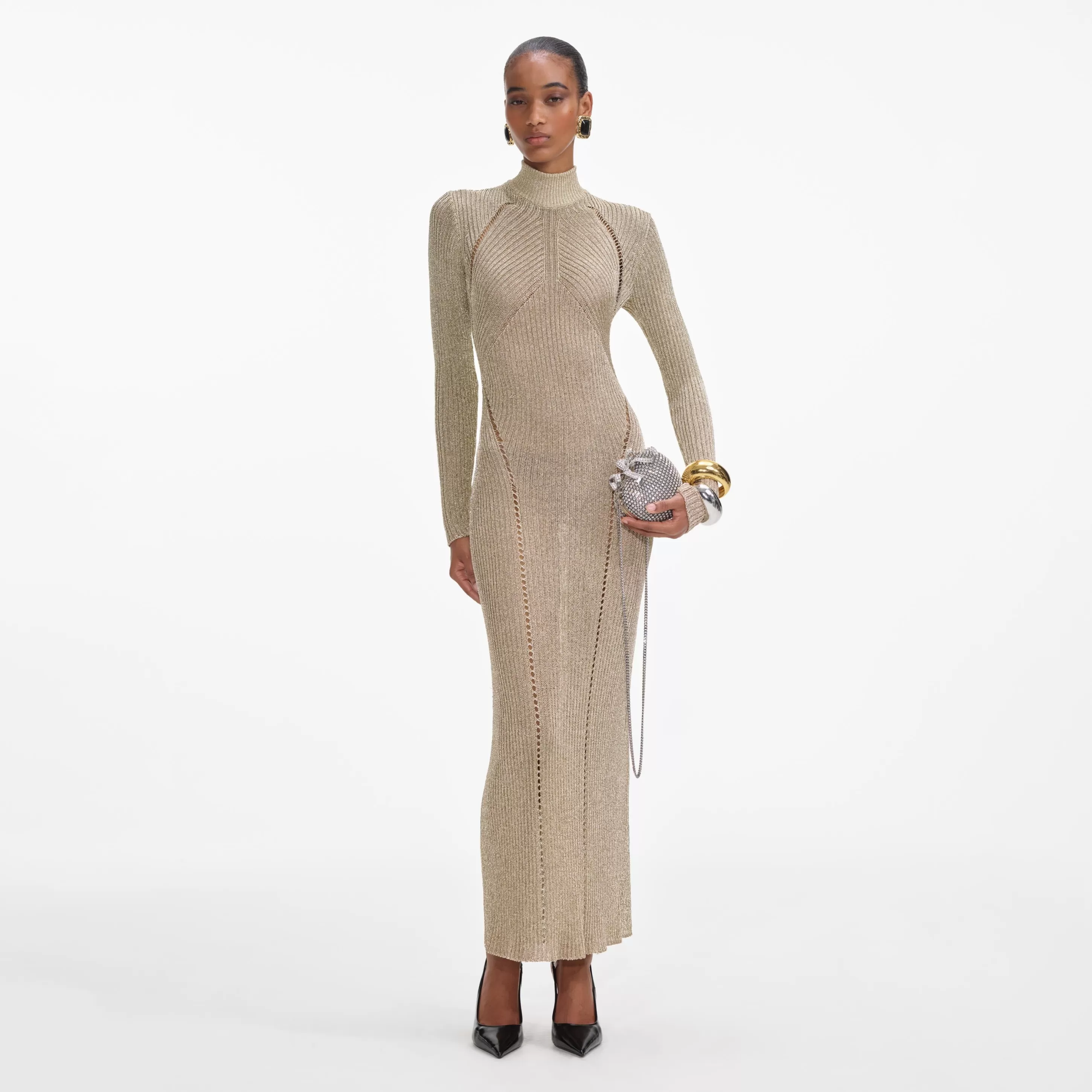 Online Lurex Knit Maxi Dress Dresses | Knitwear