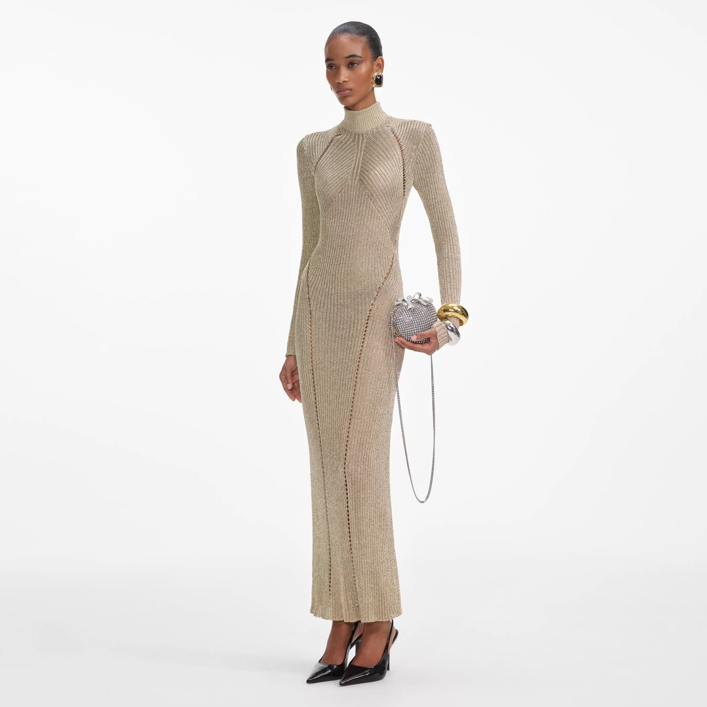 Online Lurex Knit Maxi Dress Dresses | Knitwear