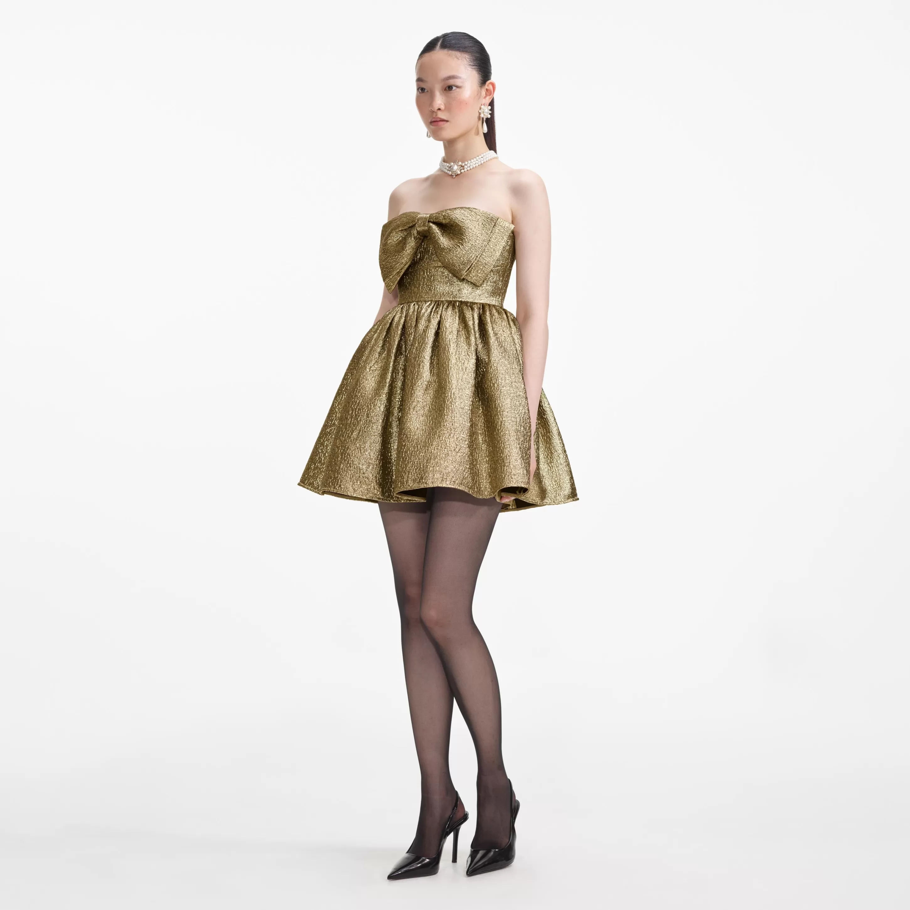 Fashion Metallic Jacquard Mini Dress Dresses | Exclusives