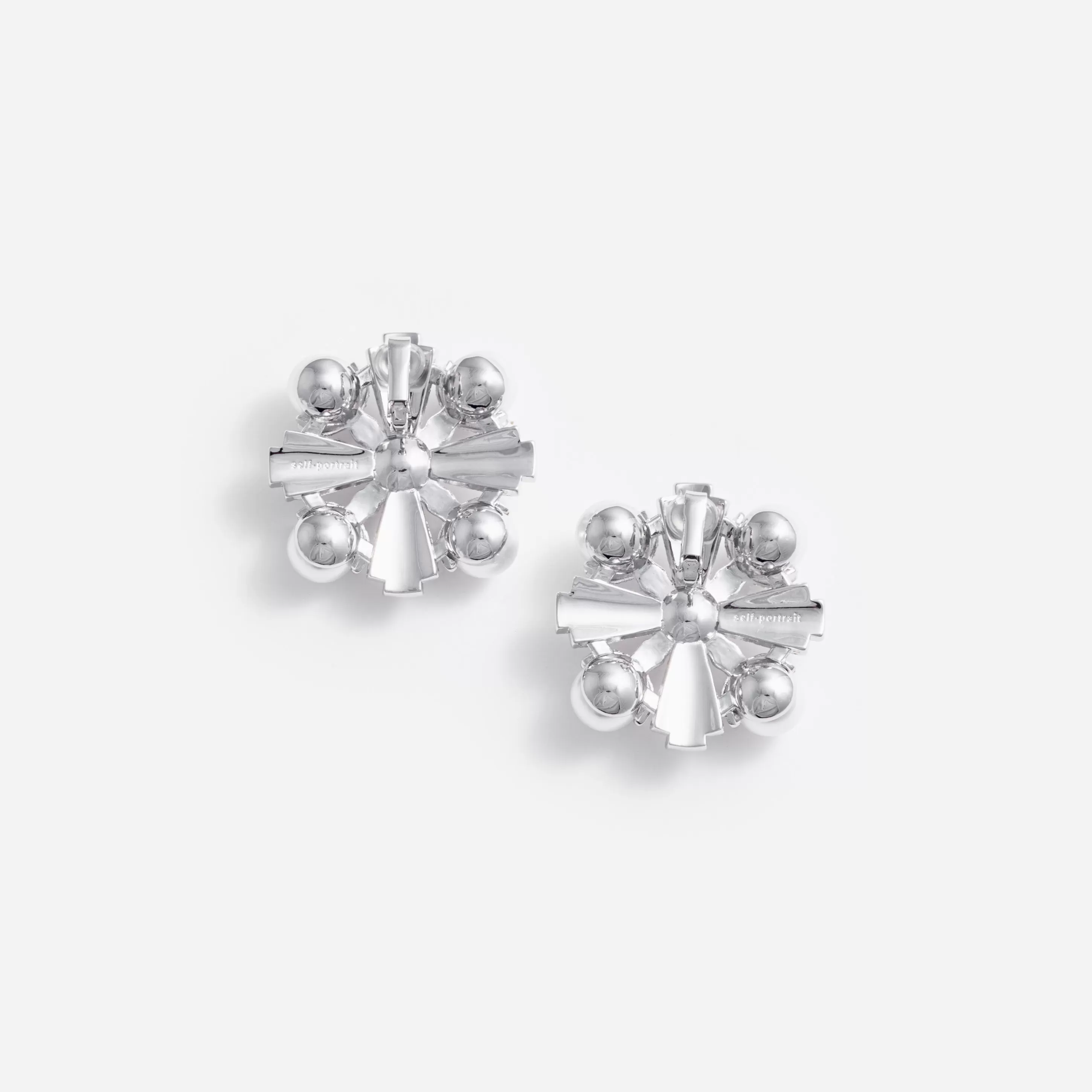 Outlet Silver Encrusted Earrings Jewellery