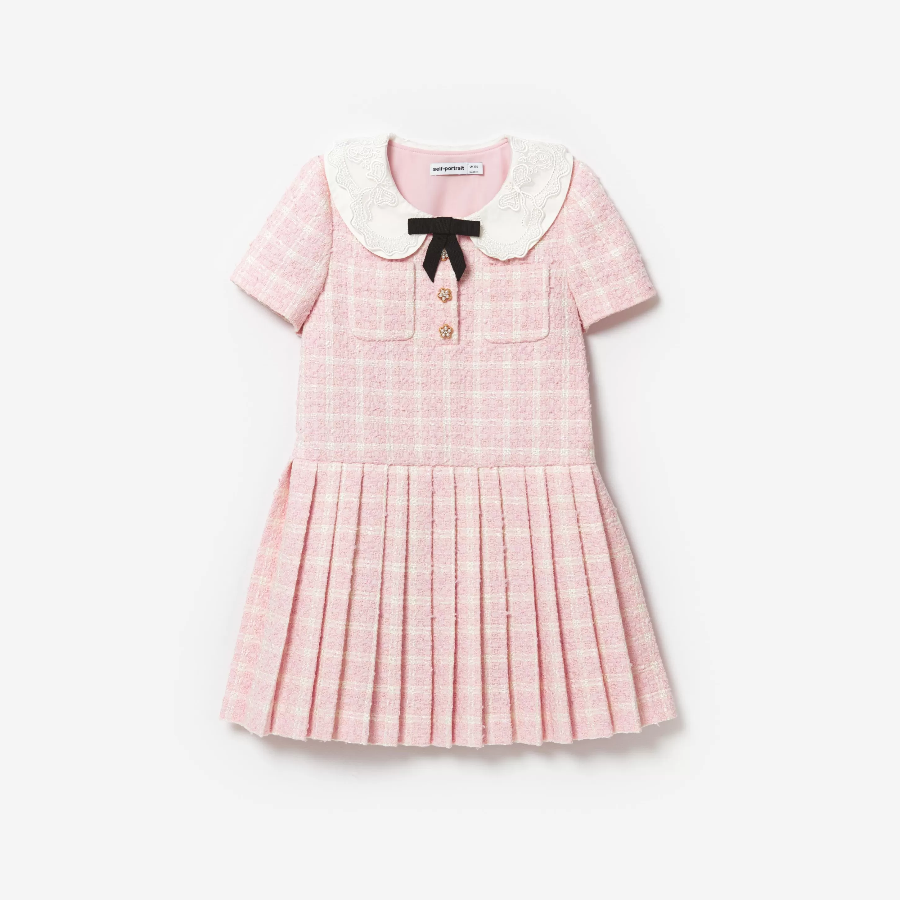 Fashion Check Boucle Mini Dress Kids Kids