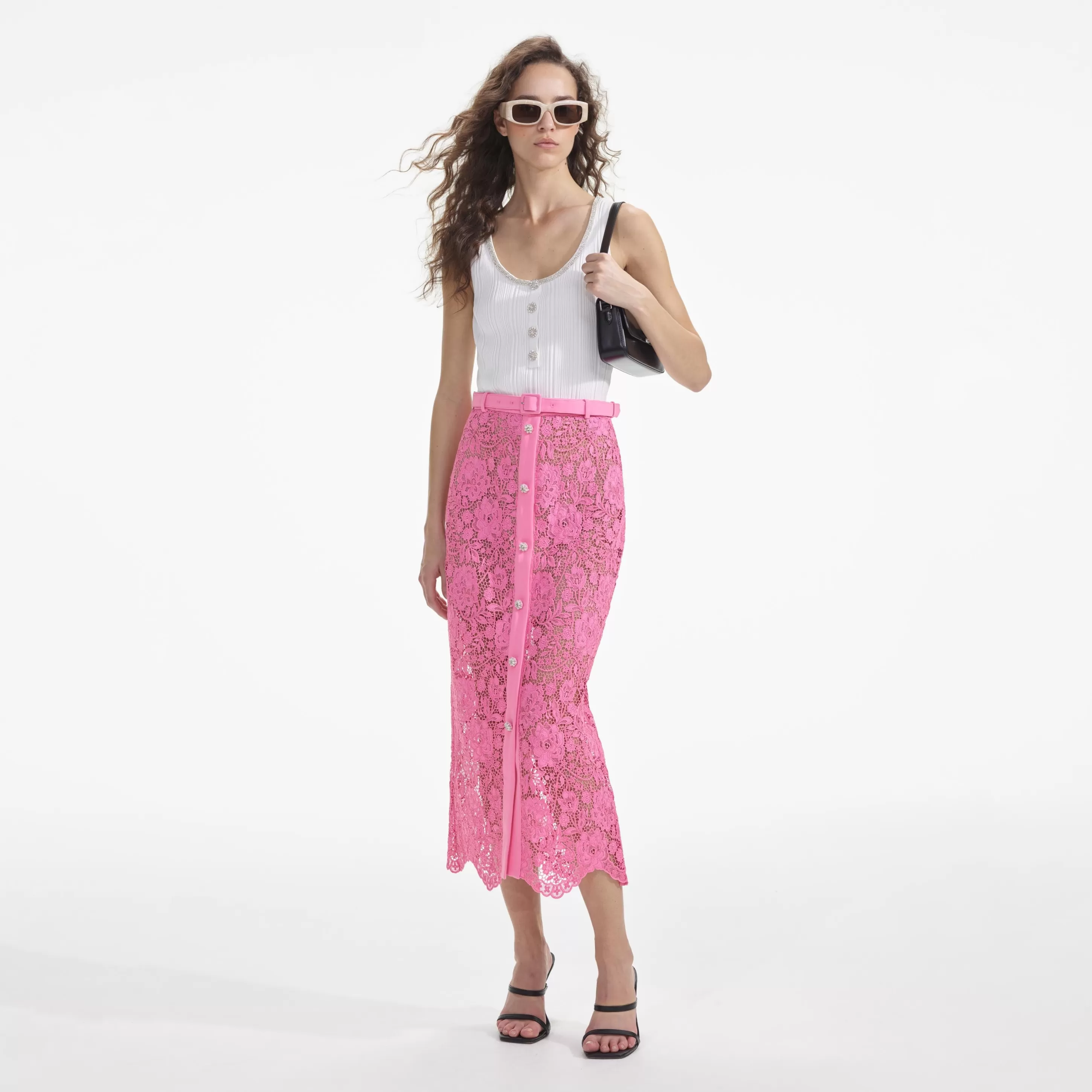 Hot Lace Midi Skirt Co-ords | Bottoms