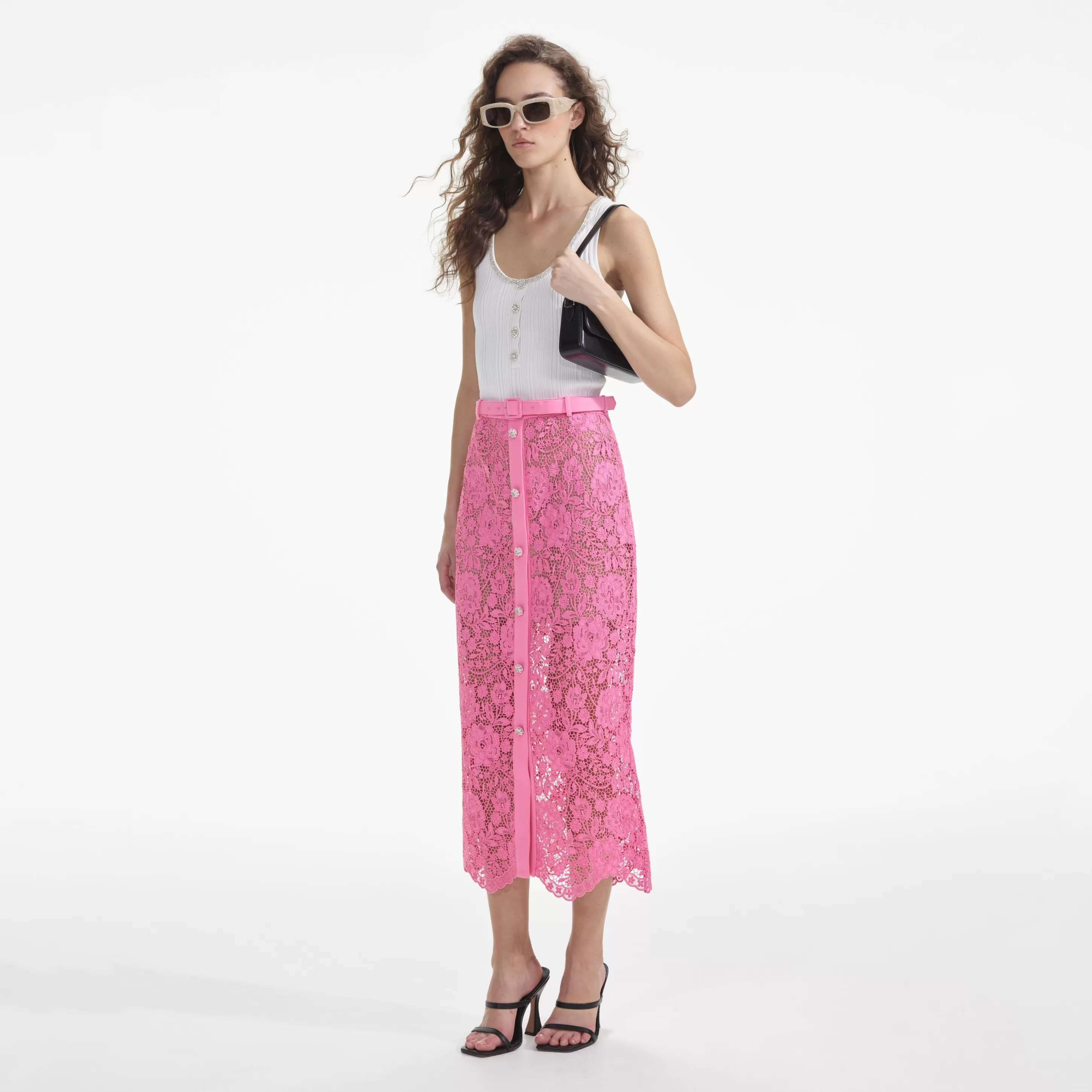 Hot Lace Midi Skirt Co-ords | Bottoms