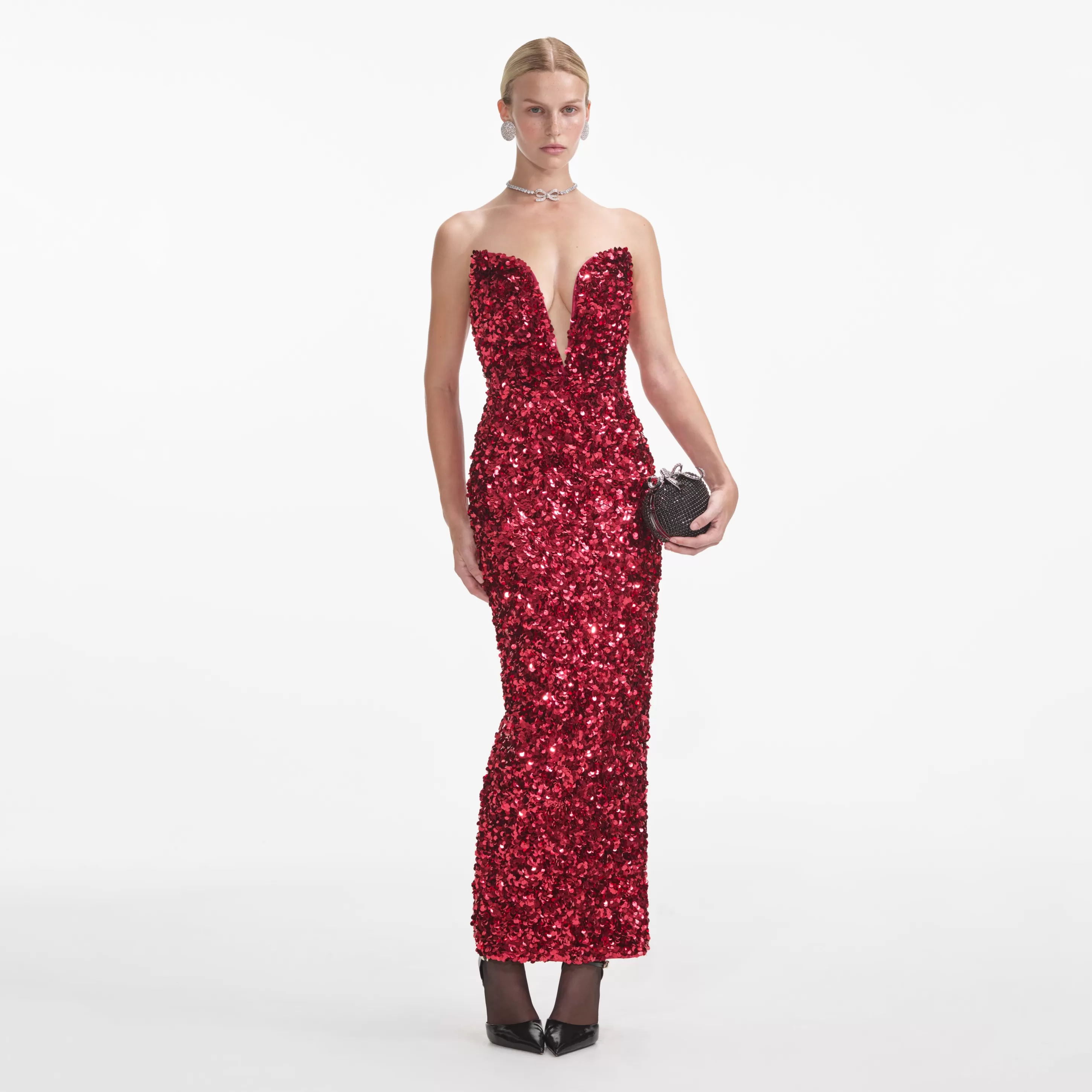 Outlet 3D Sequin Midi Dress Dresses