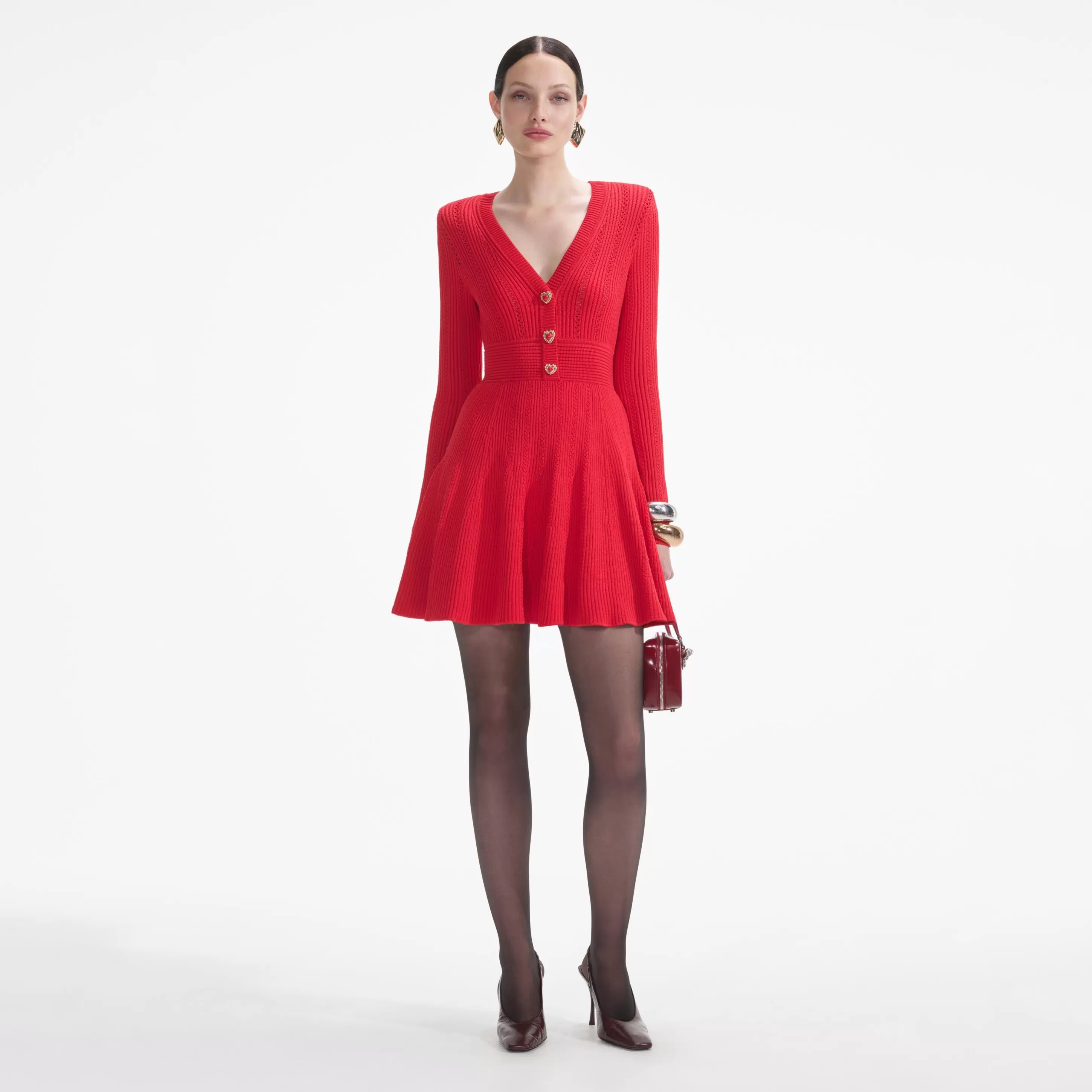 Store Pointelle Knit Mini Dress Dresses | Knitwear