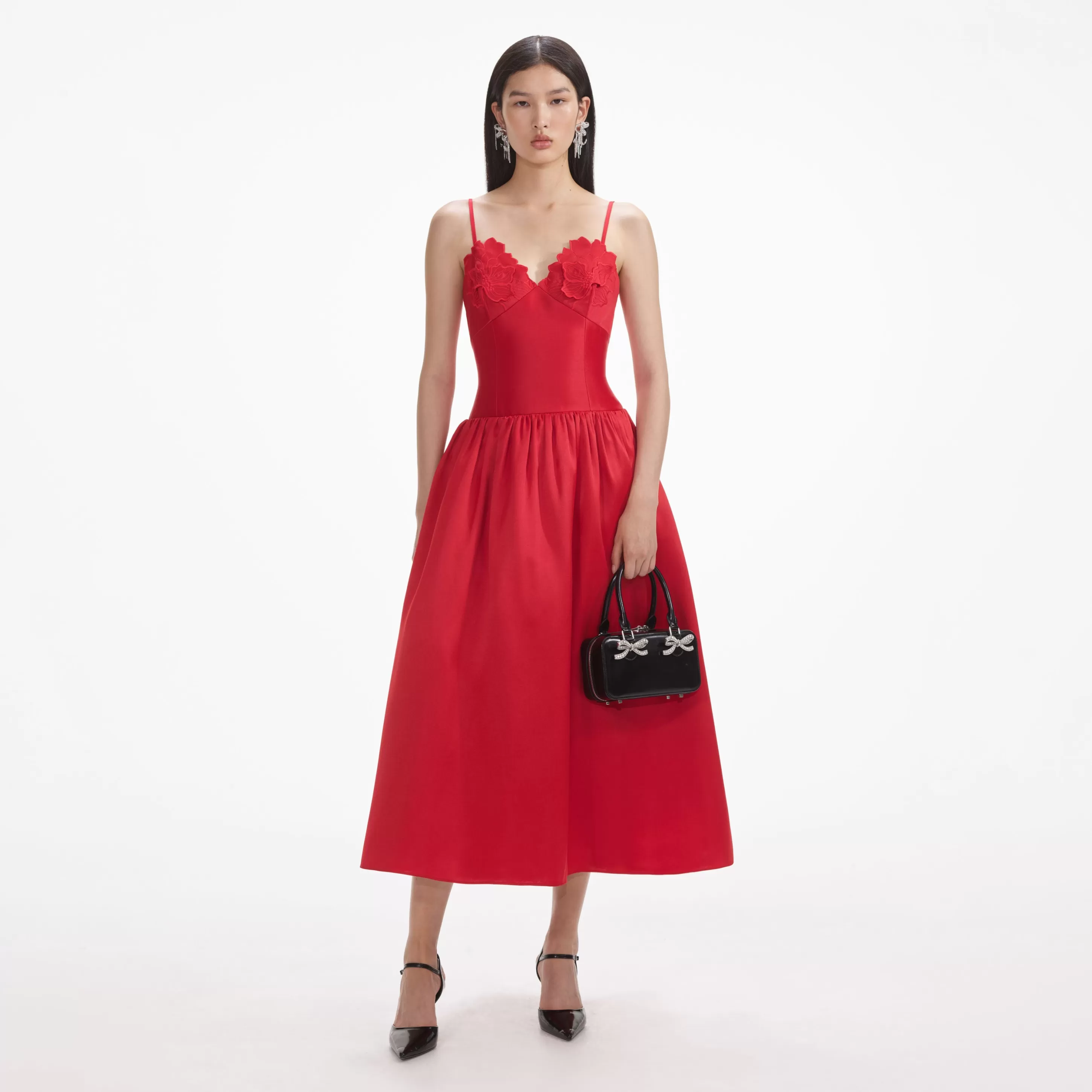 Shop Taffeta Midi Dress Dresses