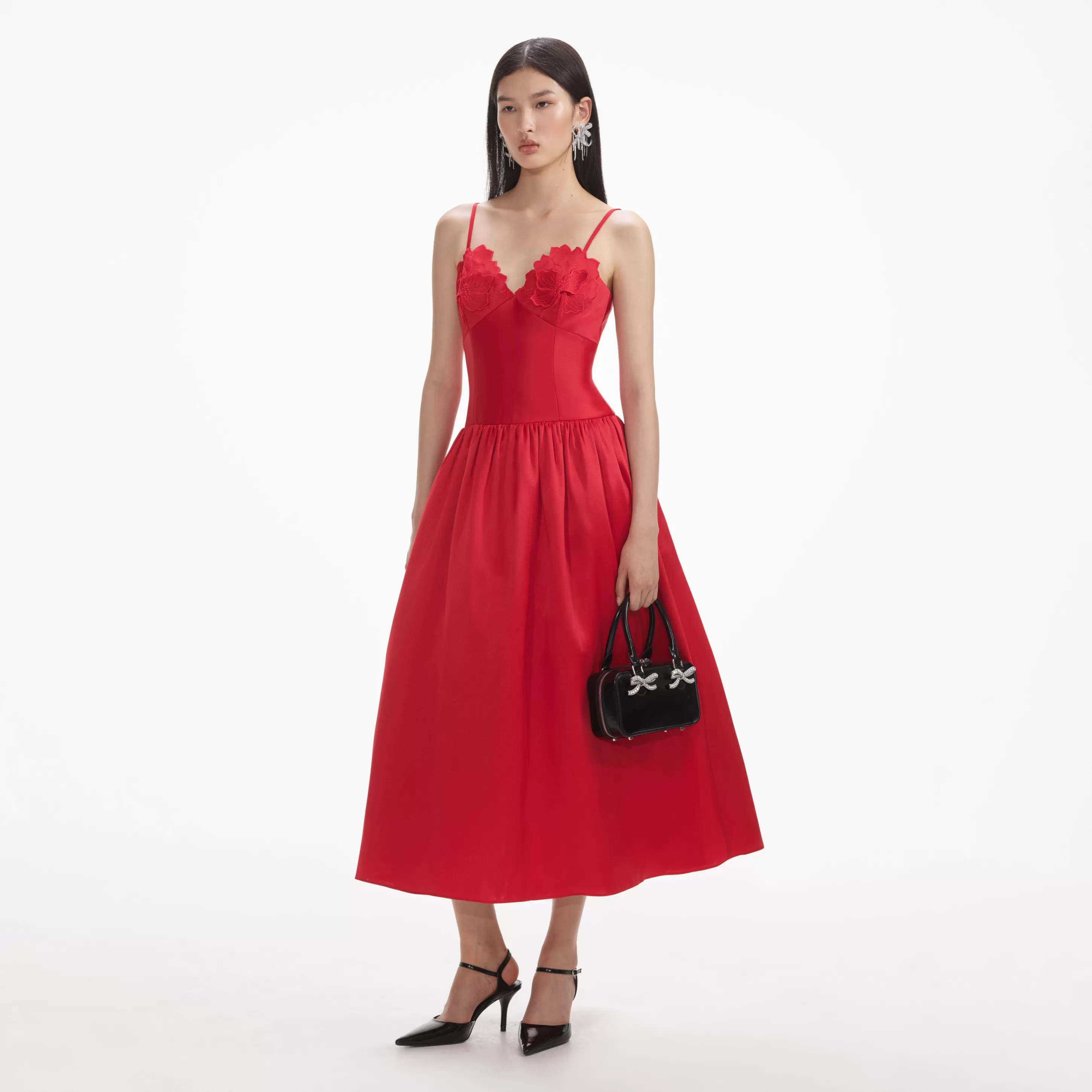 Shop Taffeta Midi Dress Dresses