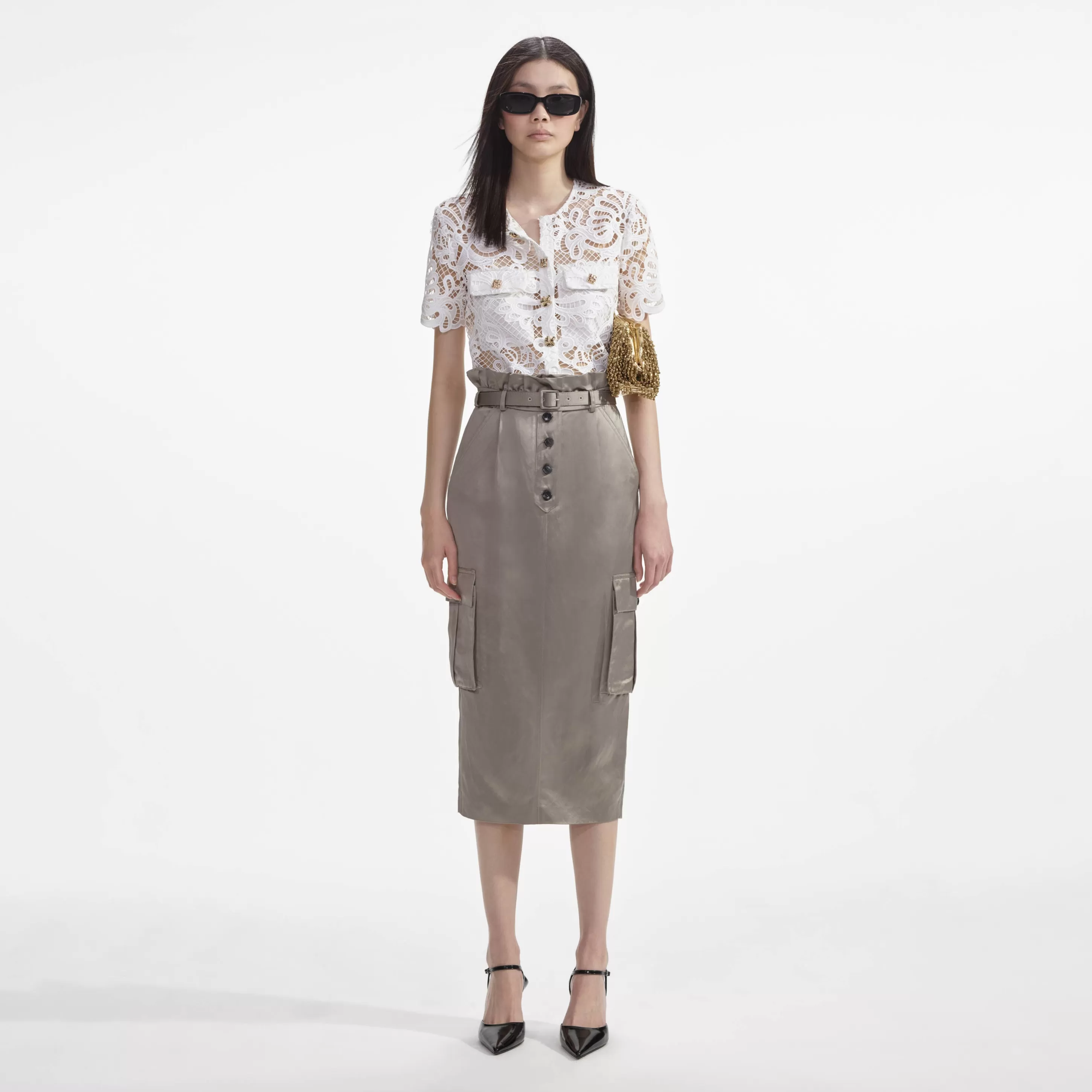 Online Cargo Midi Skirt Bottoms