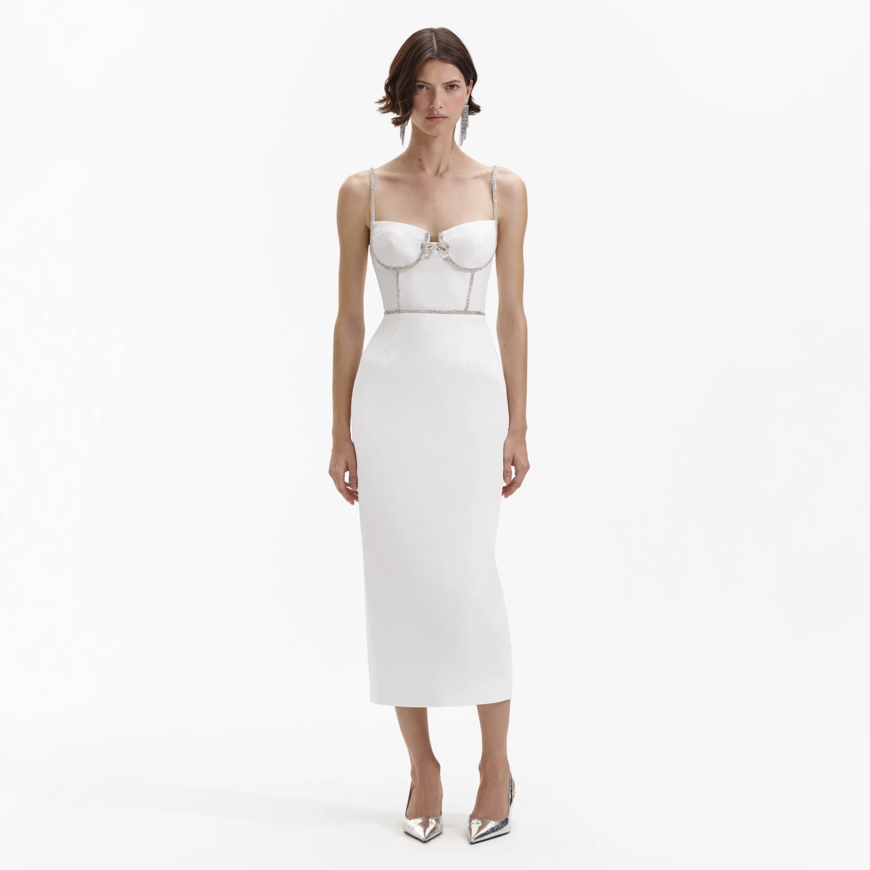 Hot Bonded Crepe Midi Dress Bridal