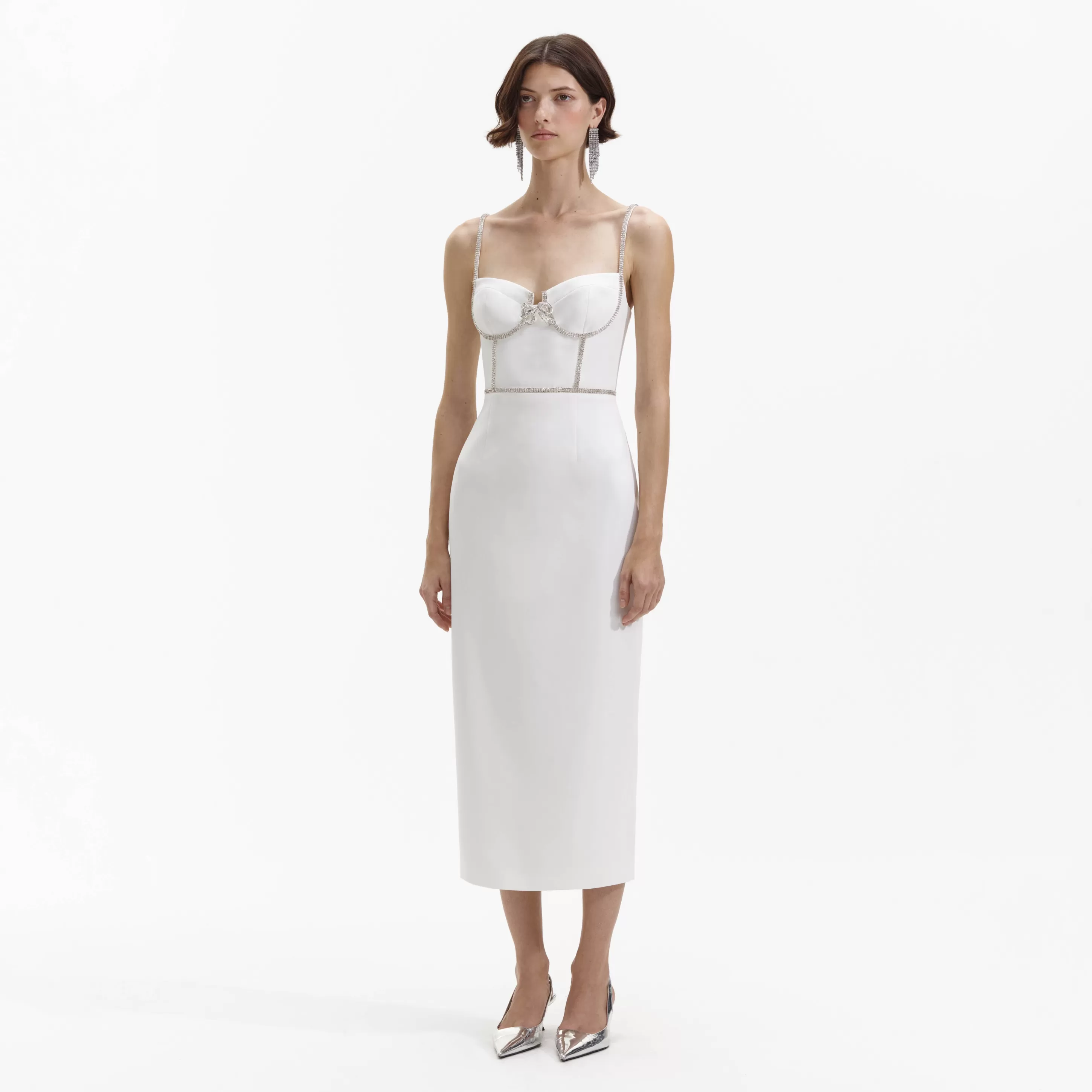 Hot Bonded Crepe Midi Dress Bridal