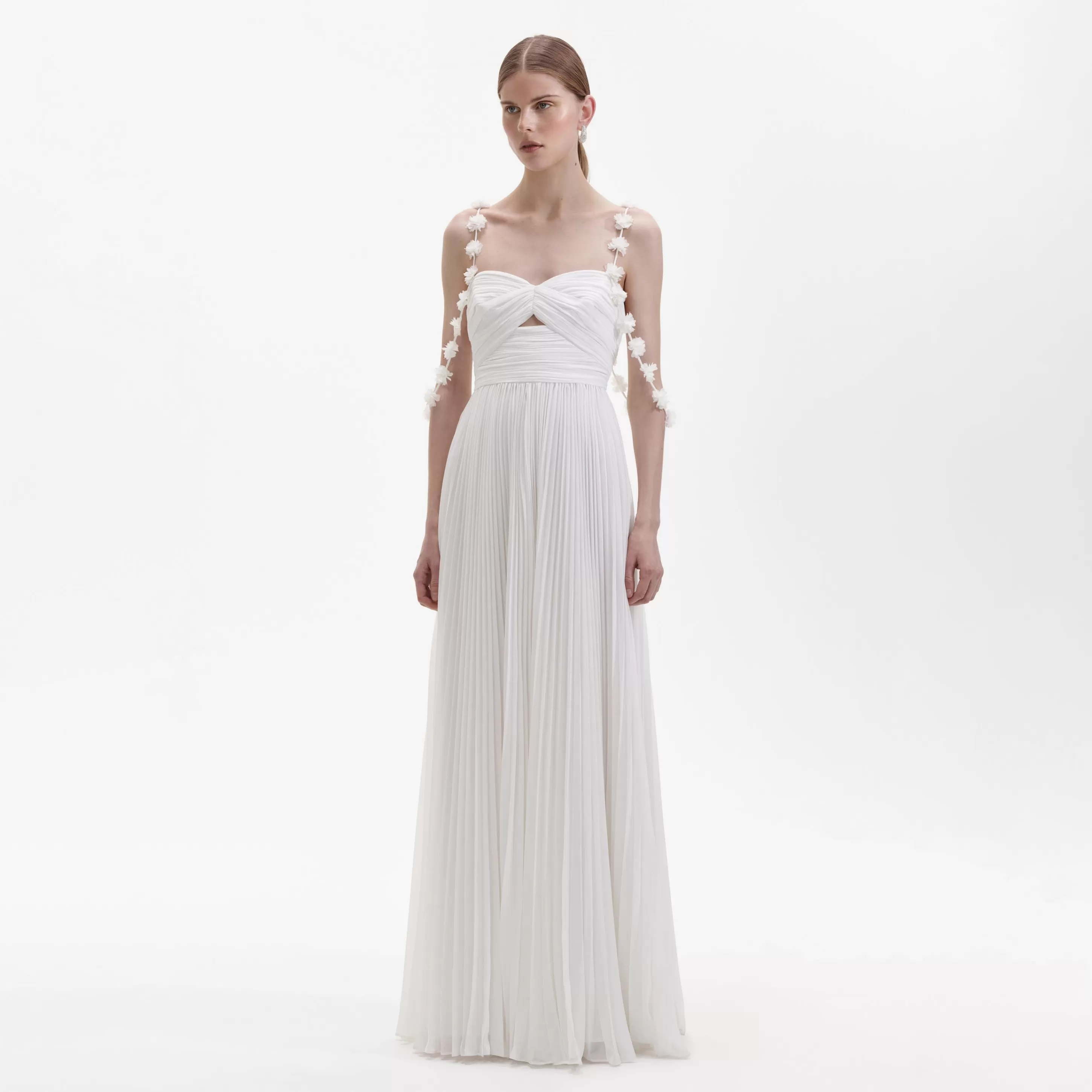 New Chiffon Flower Maxi Dress Bridal