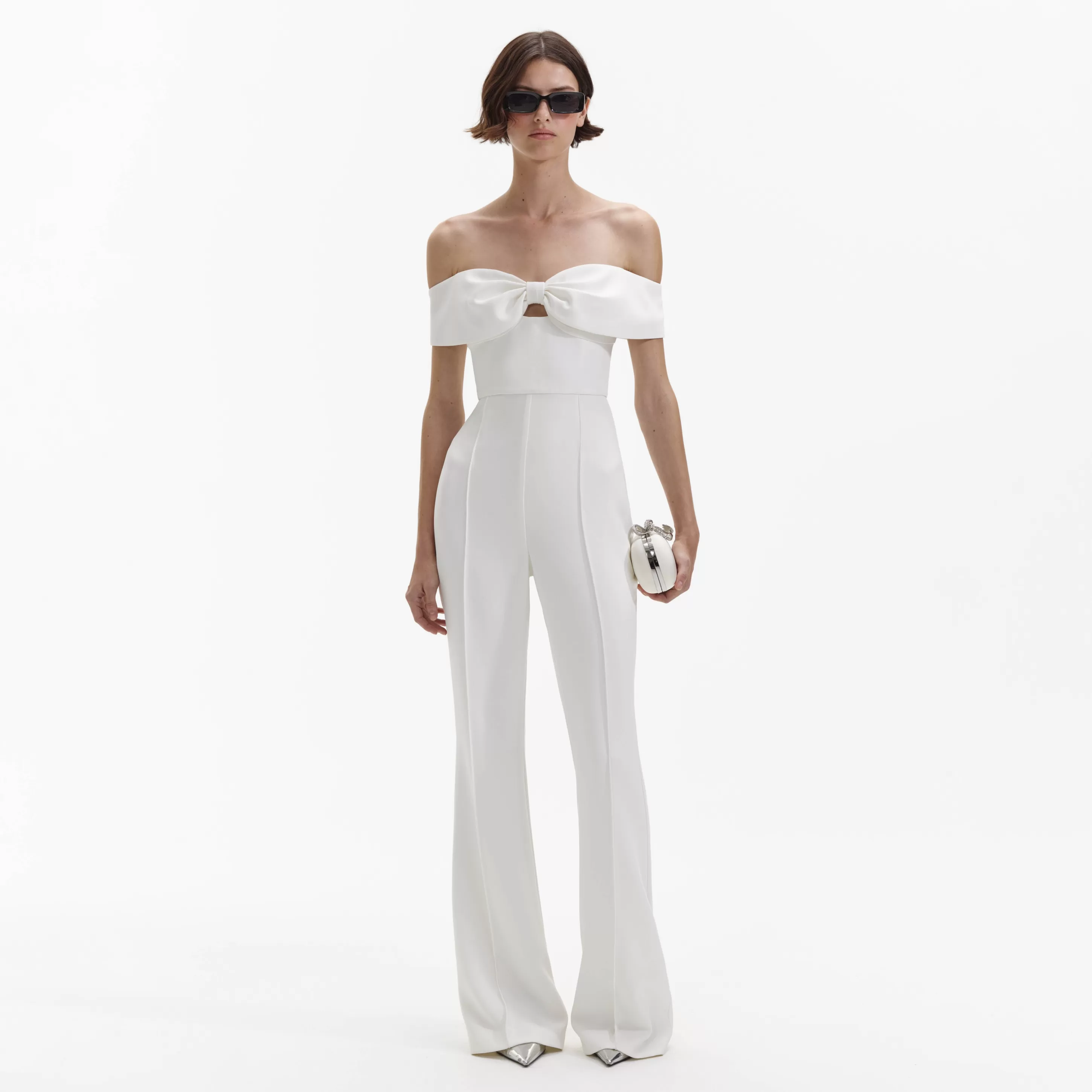 New Crepe Bow Jumpsuit Bridal