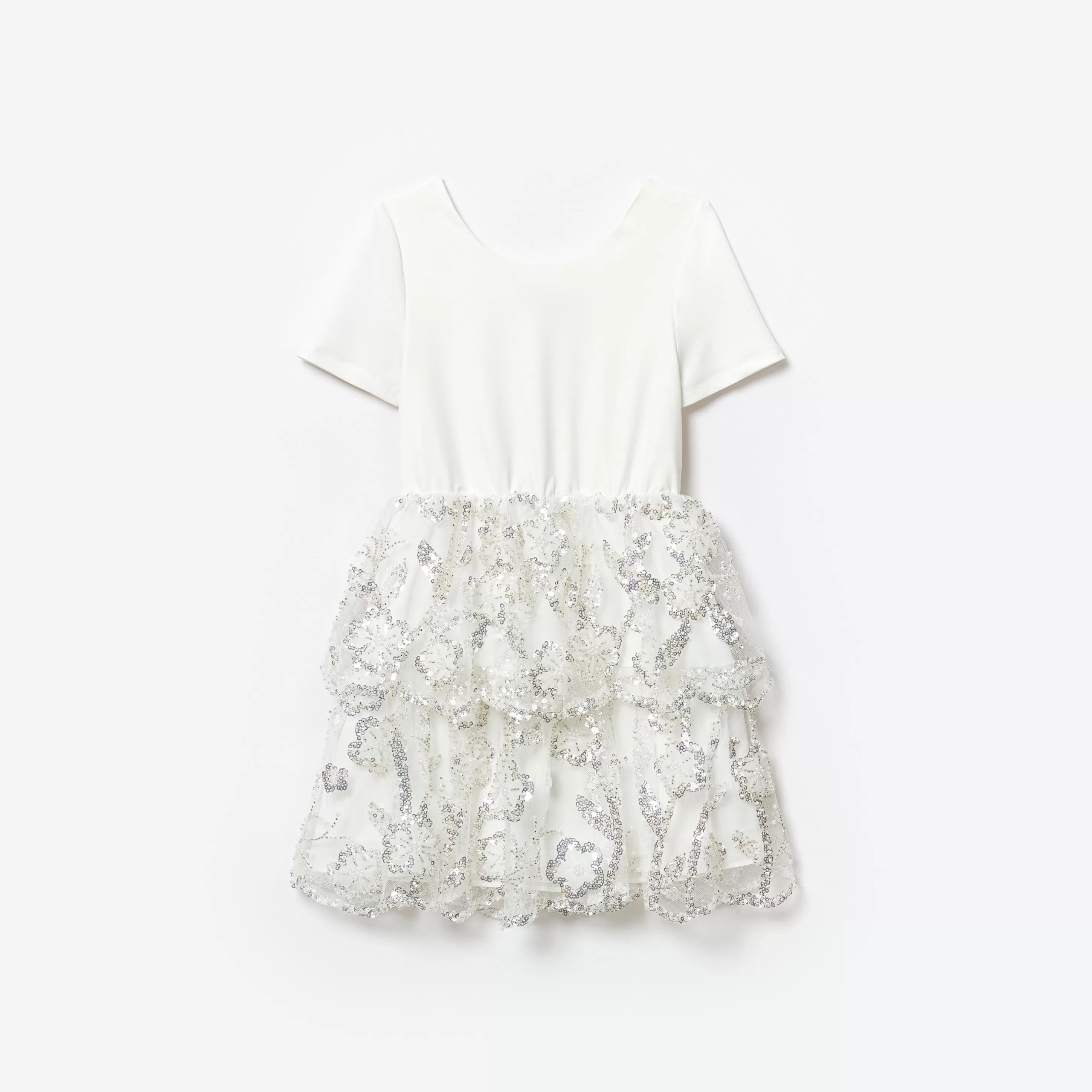 Flash Sale Jersey Sequin Tulle Mini Dress Kids Flower Girl | Kids